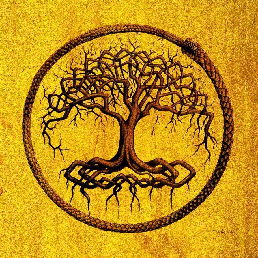 900x900 A Symbolic Representation Of Yggdrasil, The Tree World, Phone