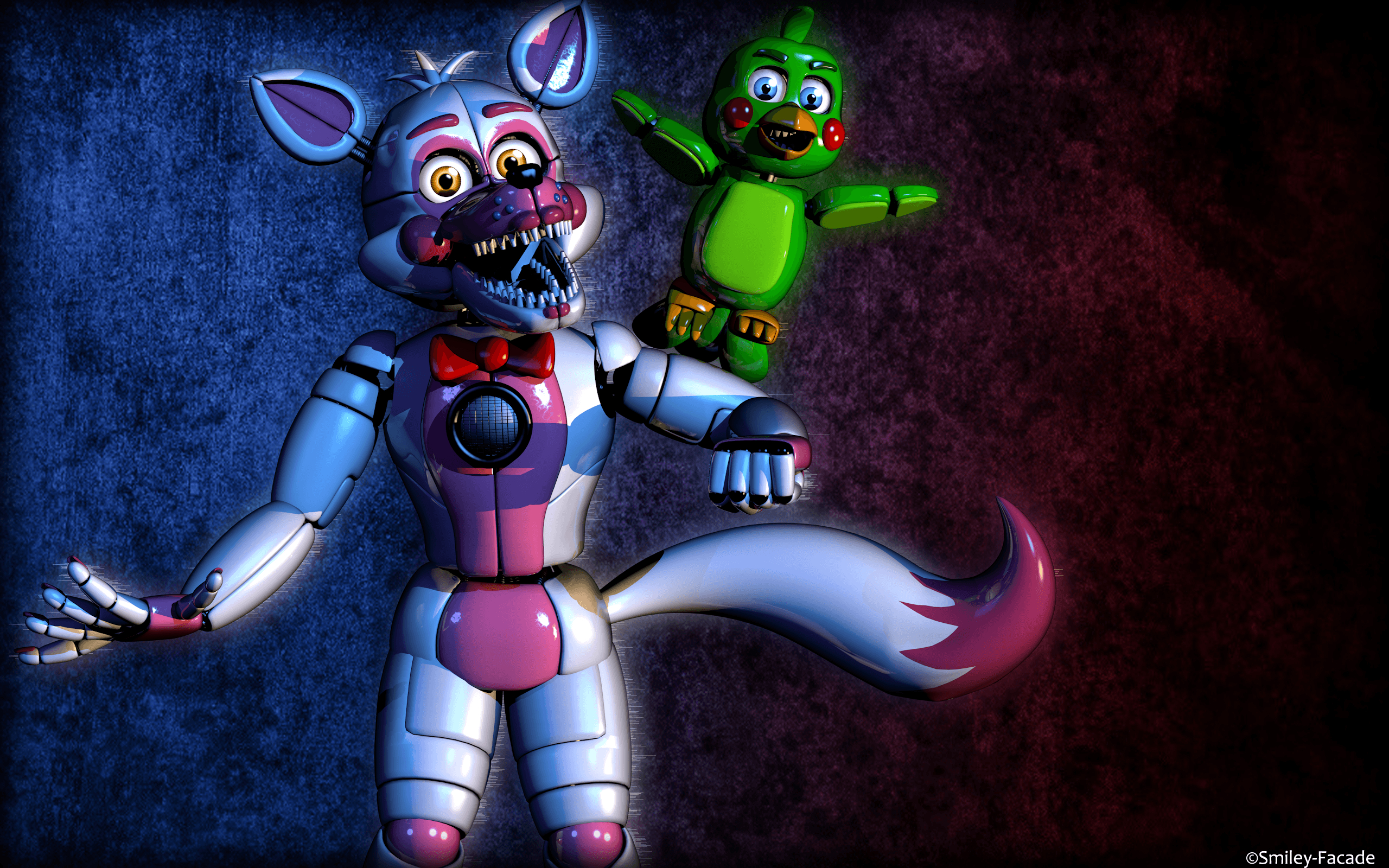 2560x1600 Funtime Foxy with Parroteen Wallpaper, Desktop