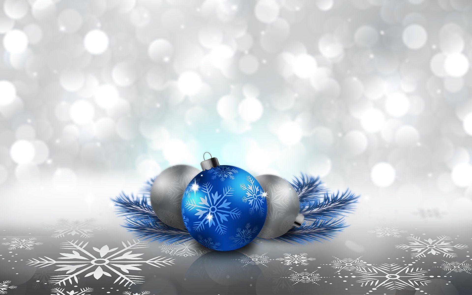 1920x1200 Blue and Silver Ornaments HD Wallpaper, Desktop