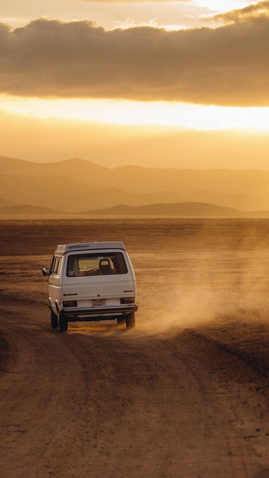 1080x1920 Volkswagen Transporter Desert Roadtrip #iPhone #wallpaper, Phone