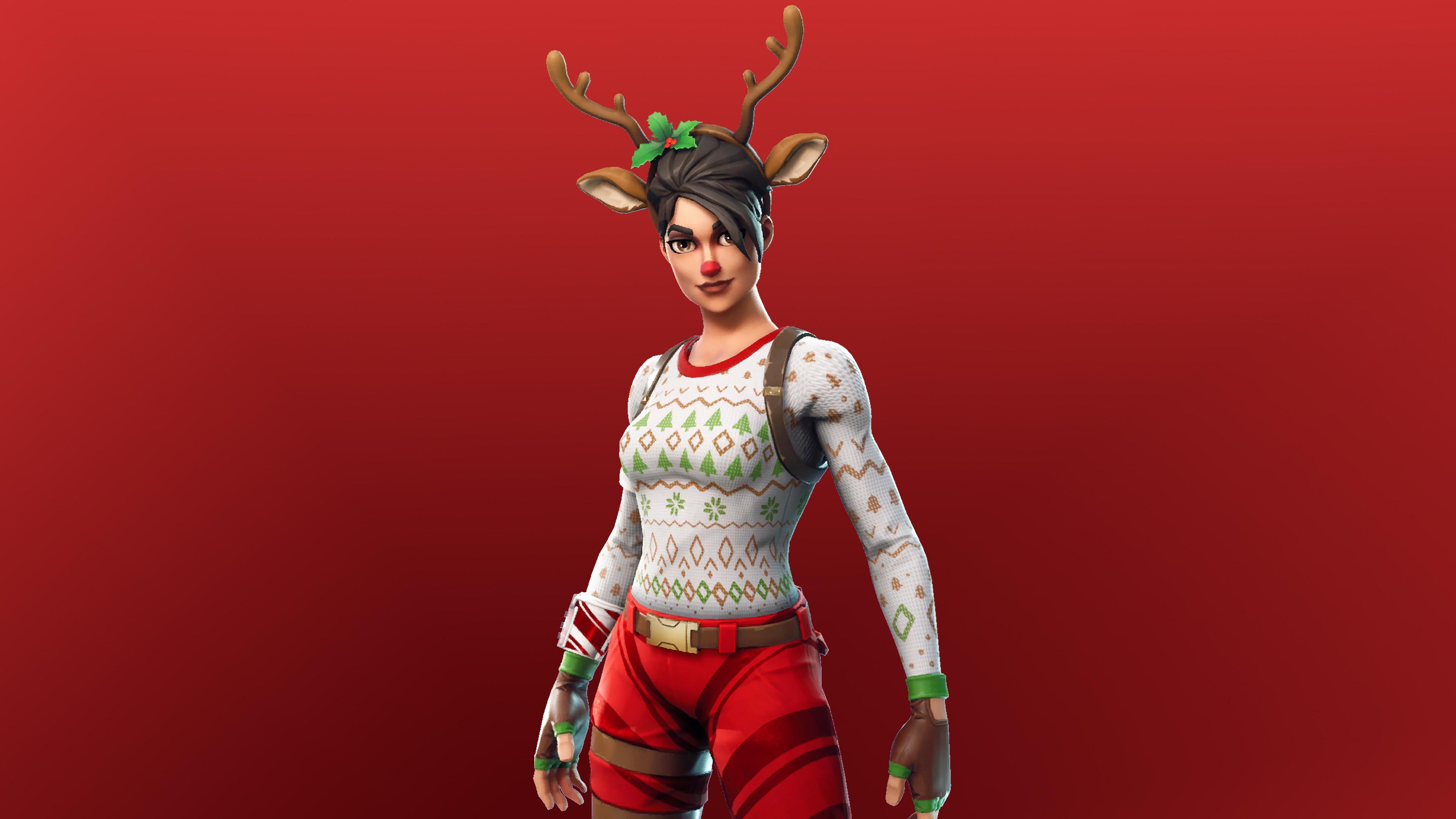 3840x2160 Red Nosed Raider 4K 8K HD Fortnite Battle Royale Wallpaper, Desktop