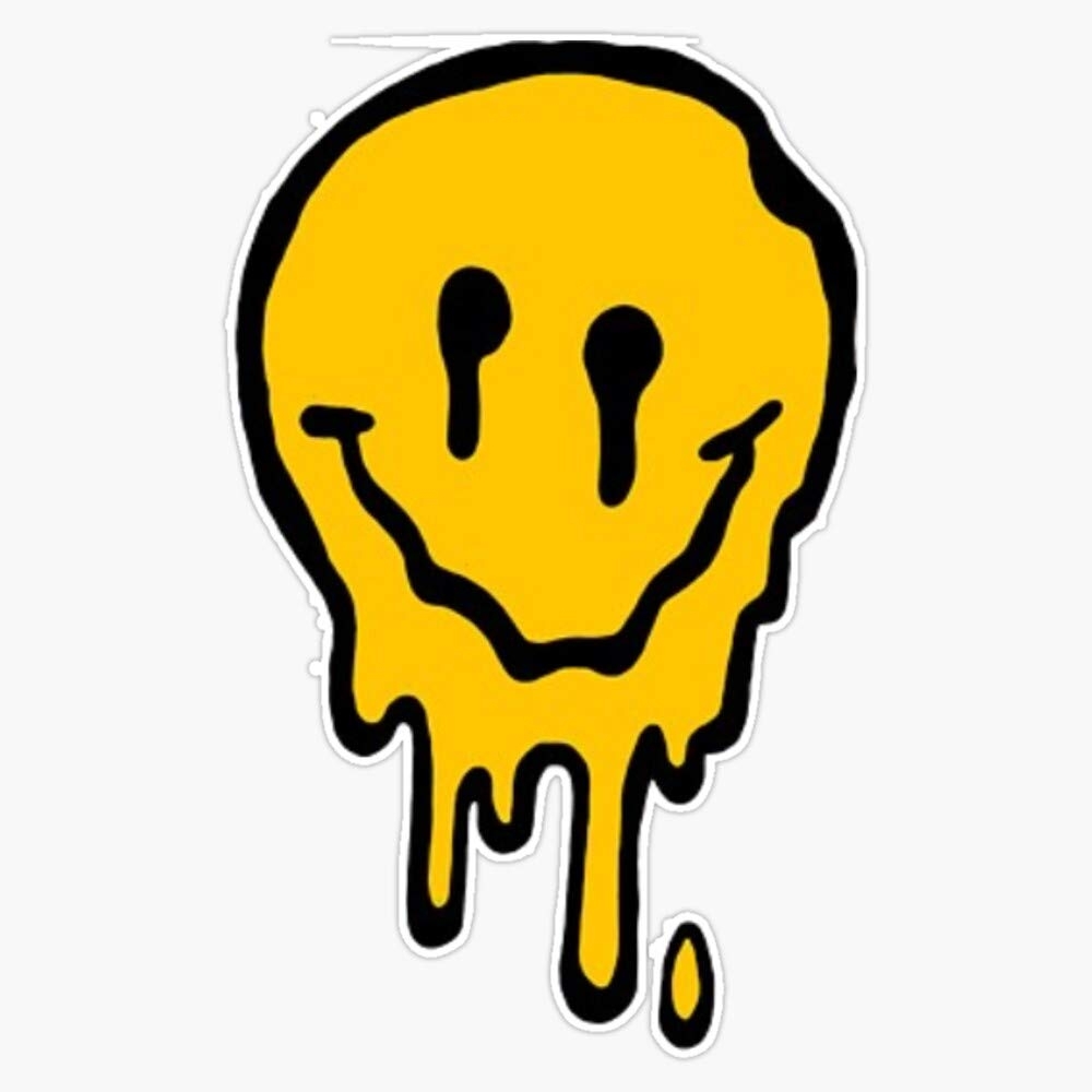 1000x1000 Drippy Smiley Face Vinyl Waterproof Sticker Decal Car Laptop Wall Window Bumper Sticker 5, Phone