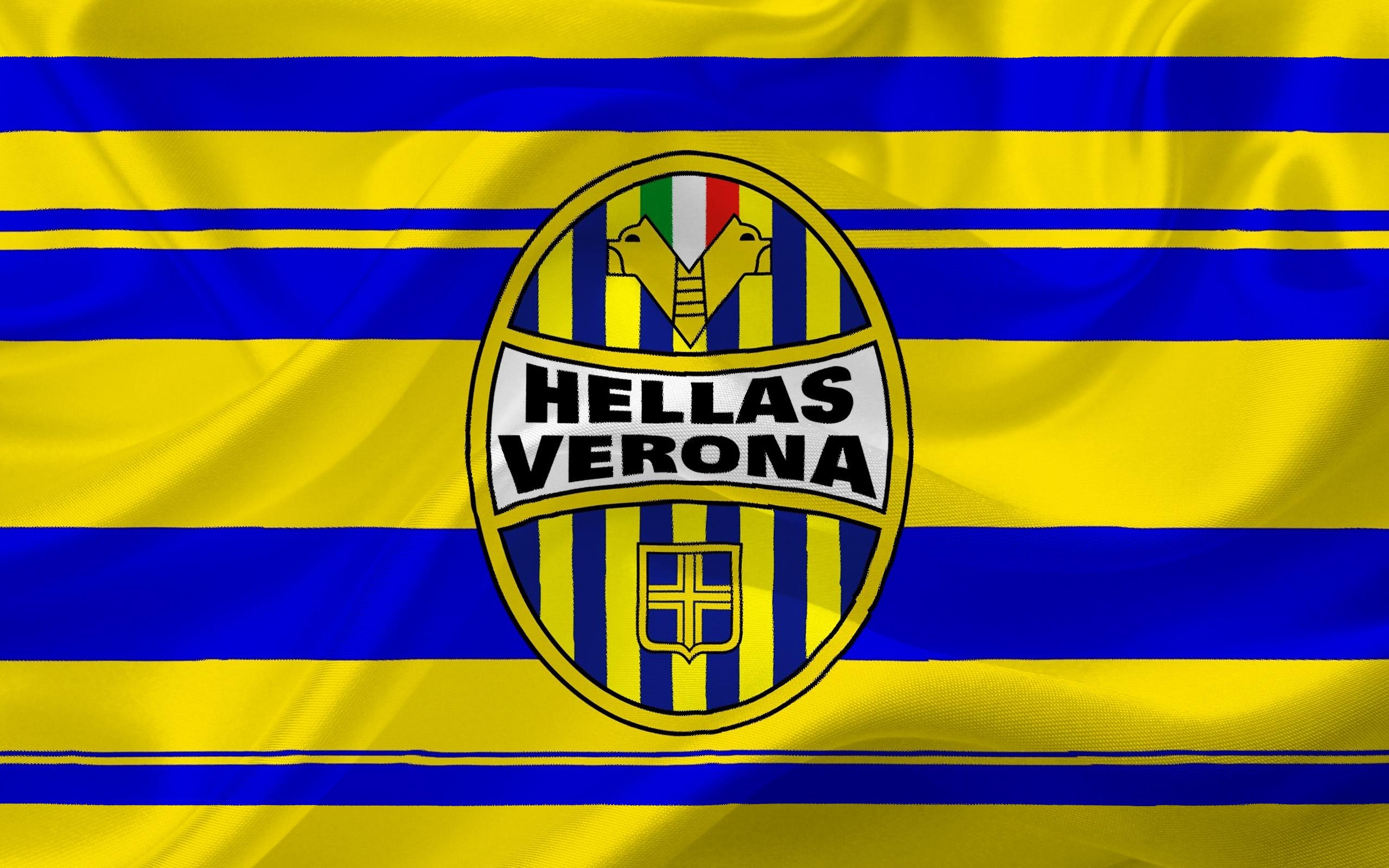 2560x1600 Download wallpaper Hellas Verona, football, Logo, Serie A, Italy, Desktop