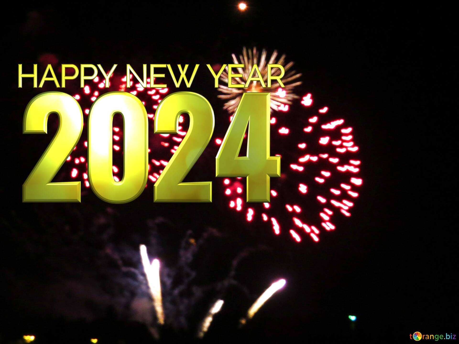 1920x1440 New year's Fireworks Happy New Year 2024 №216271, Desktop