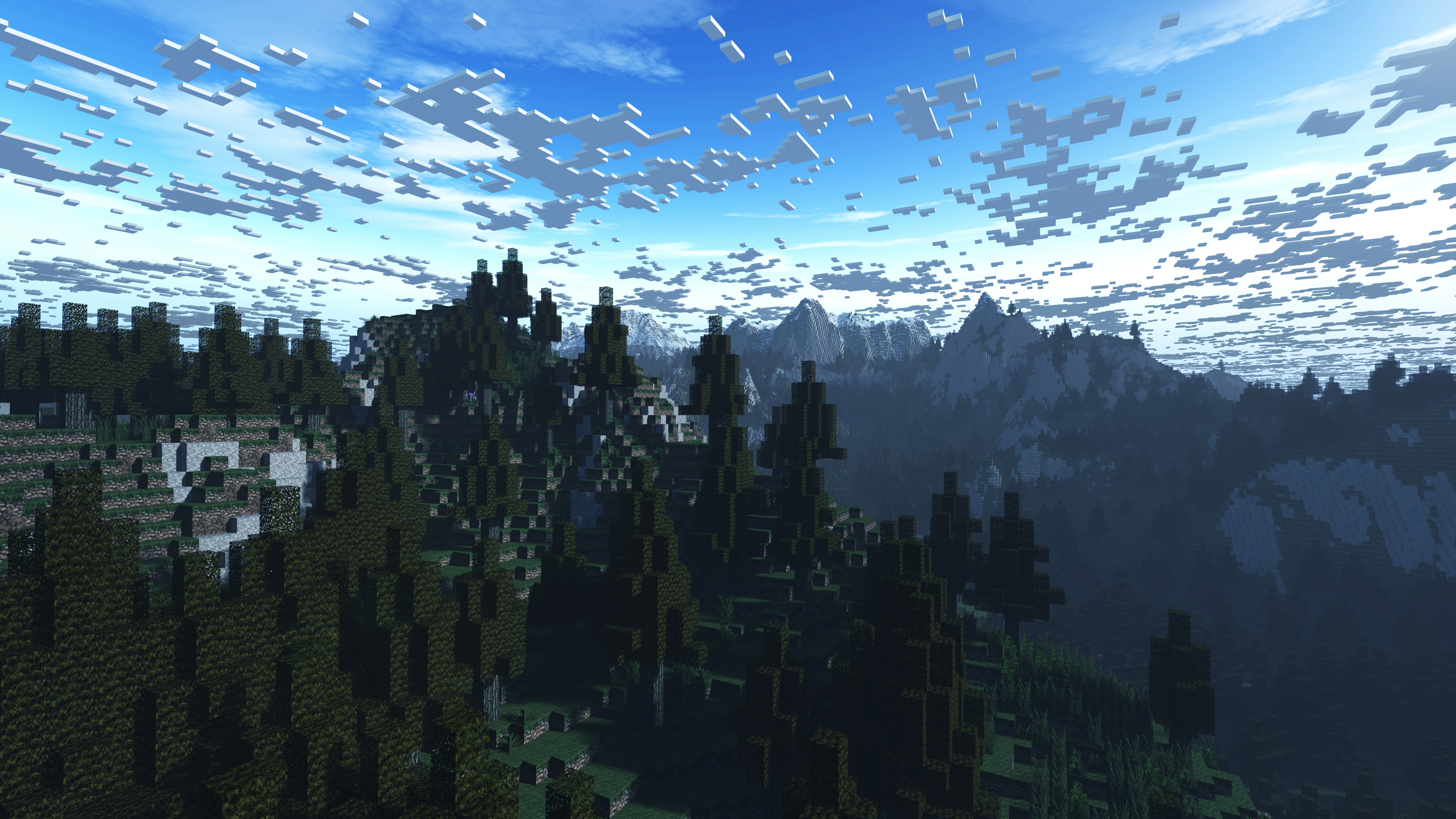 3840x2160 Snow Capped Mountains [4k] Minecraft Background HD Wallpaper & Background Download, Desktop