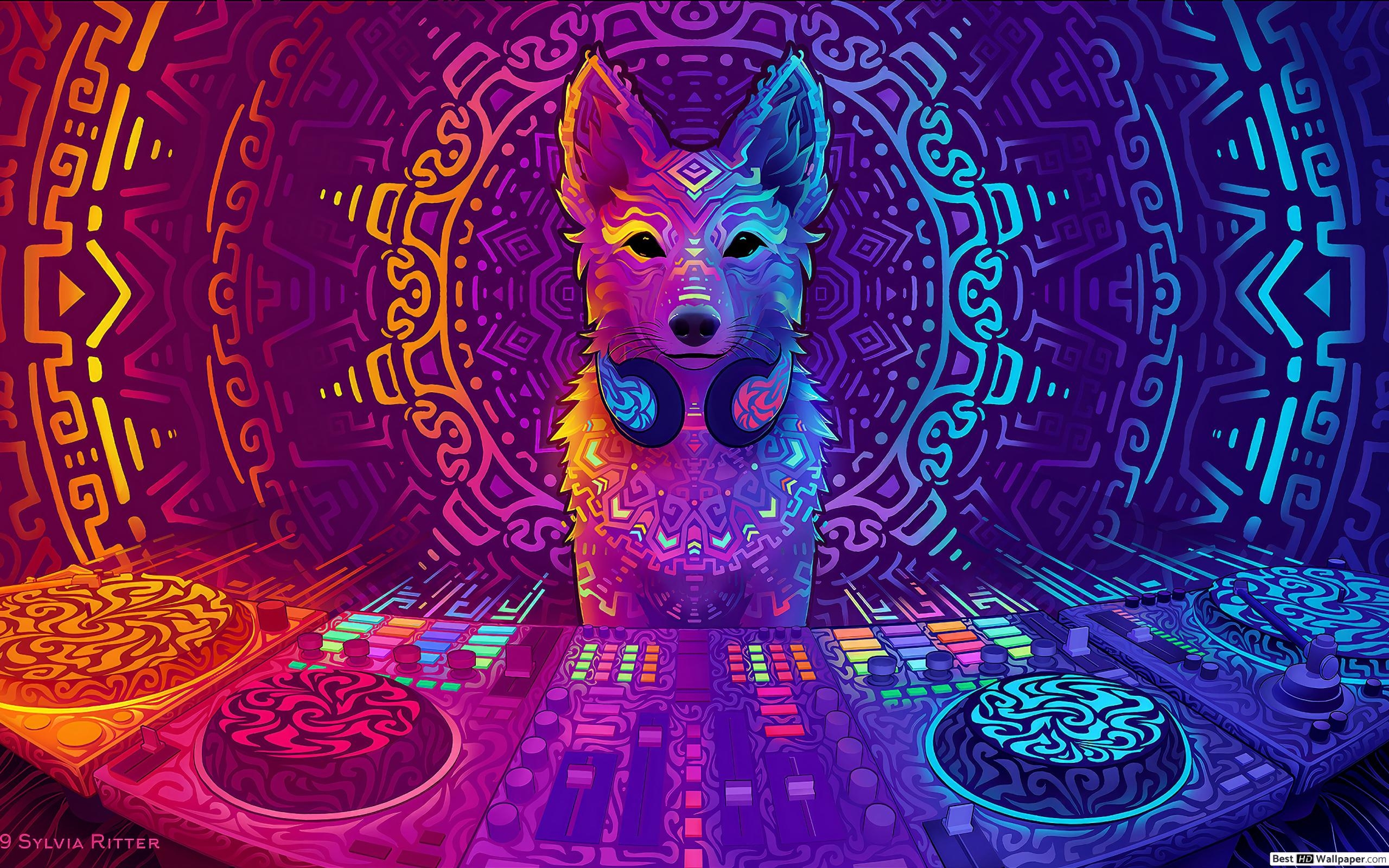 2560x1600 DJ Fox digital art HD wallpaper download, Desktop