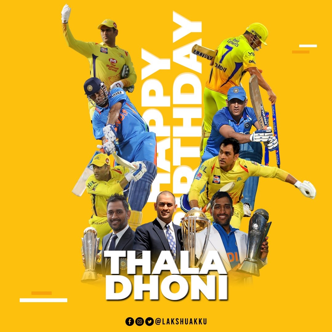 1080x1080 Lakshmi Narayanan Birthday to our dearest Thala Yesterday, Today, Tomorrow and Forever there will always be only one Mahendra Singh Dhoni. More then all the trophies and achievements, Phone