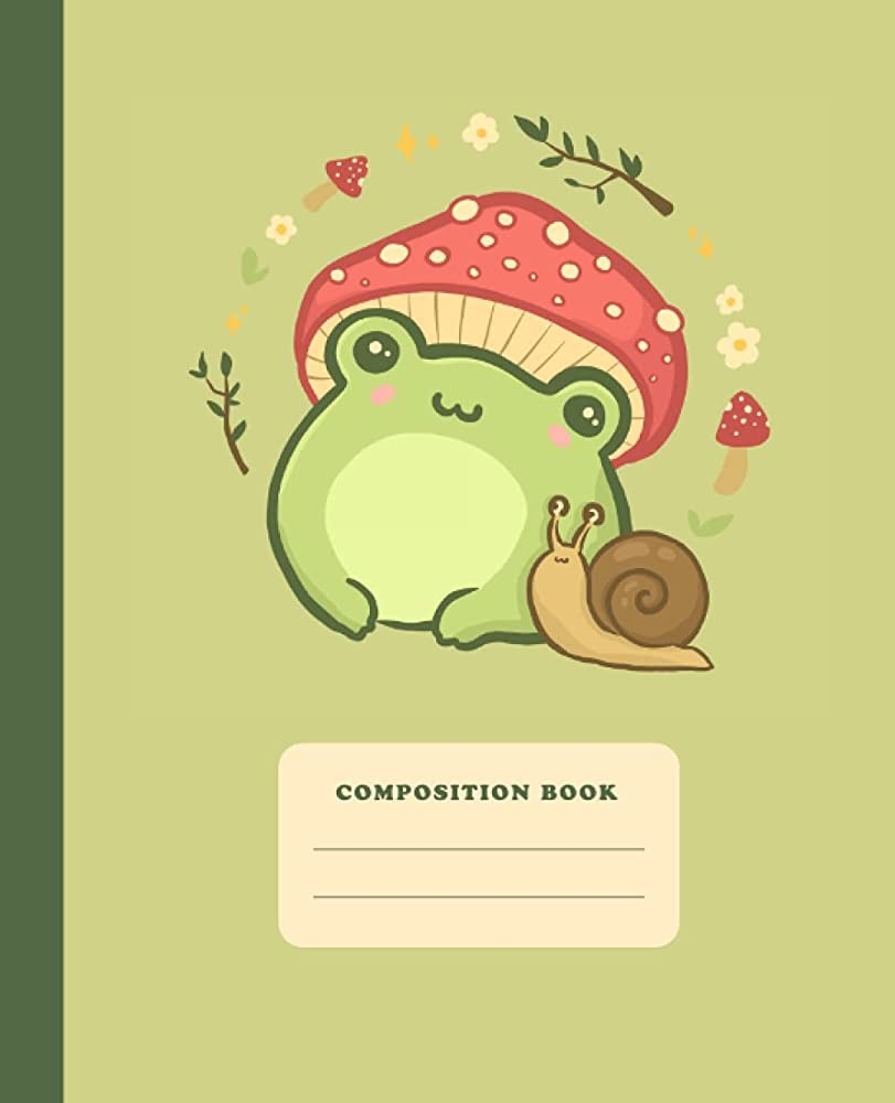 820x1000 Composition Book: Cute Frog With Mushroom Hat. College Ruled Notebook. Kawaii Cottagecore Aesthetic Lined Journal for Kids & Teens: Frogs, Ministry of: 9798527870930: Books, Phone