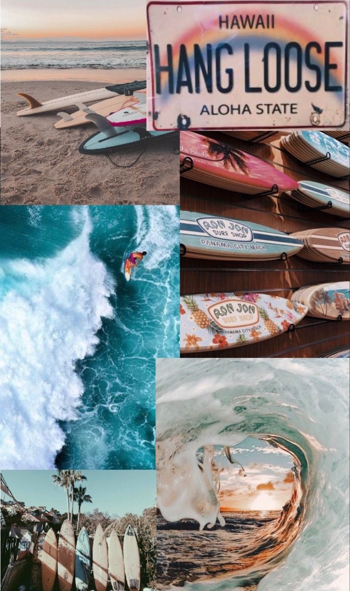 720x1200 Surf Collage. Surfing wallpaper, Beach wall collage, Cool background wallpaper, Phone