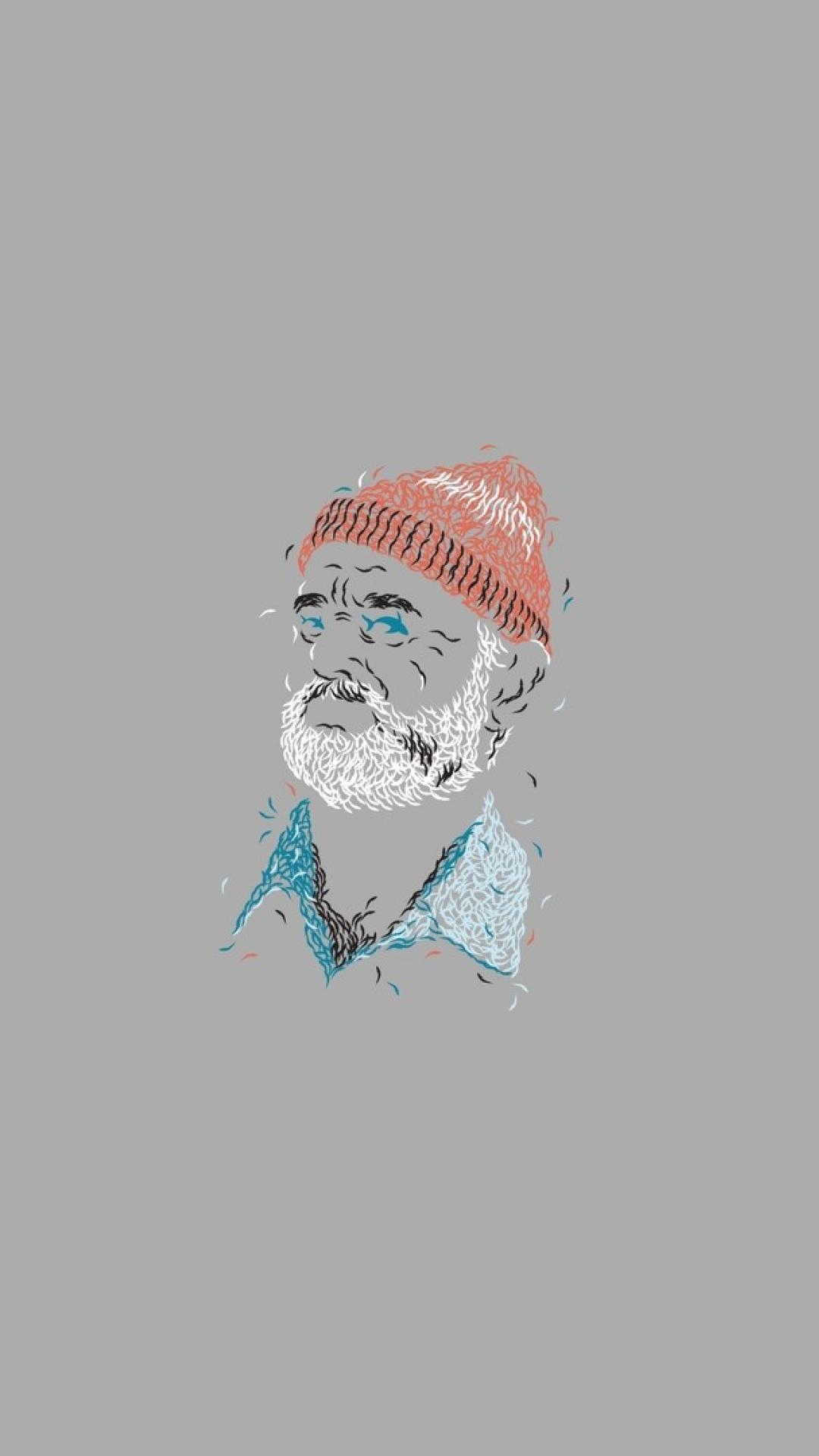 1080x1920 With steve zissou threadless wes anderson animals wallpaper, Phone