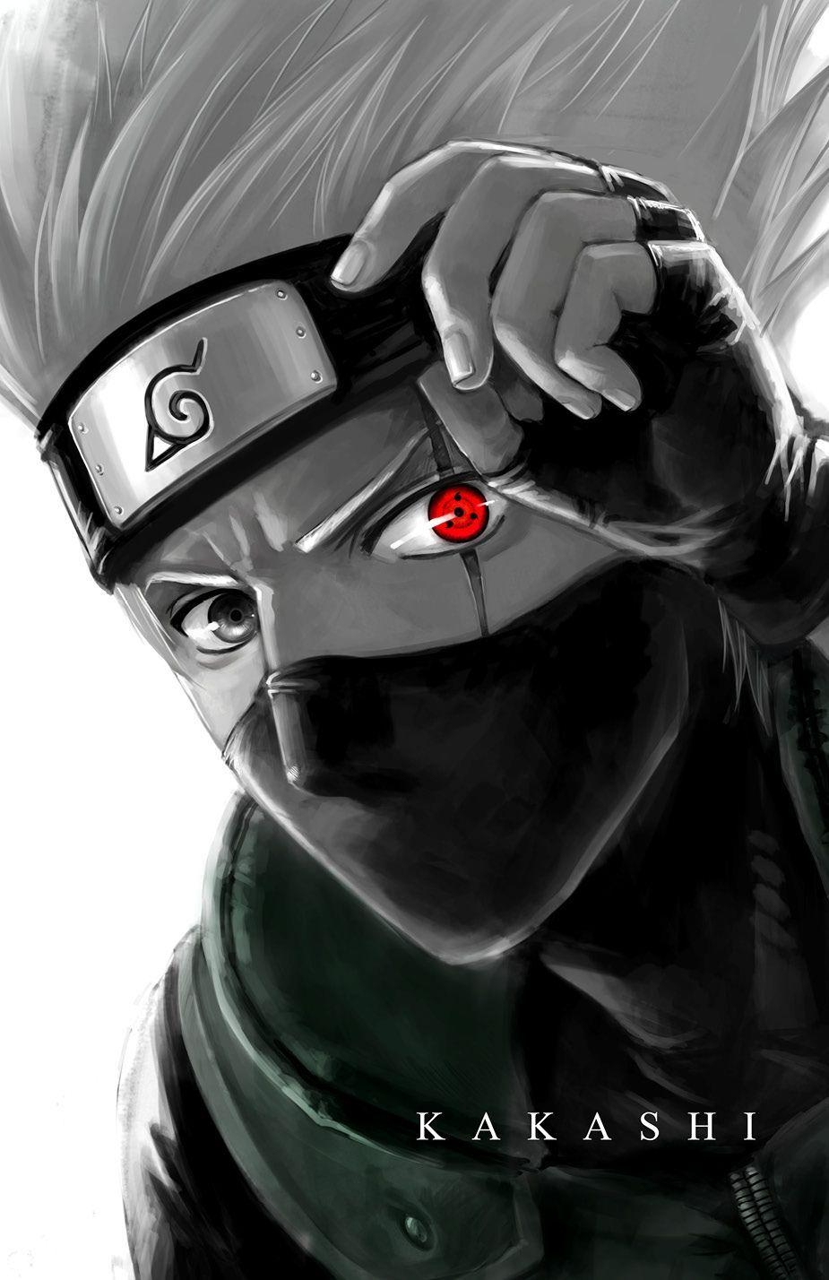 930x1430 Sharingan Eye Kakashi by morbidprince. Nice contrast of, Phone