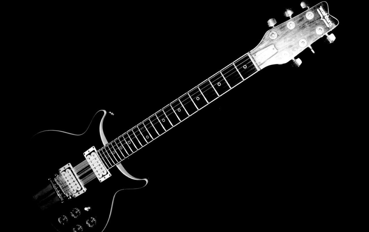 1280x810 Black and White Electric Guitar wallpaper. Black and White, Desktop