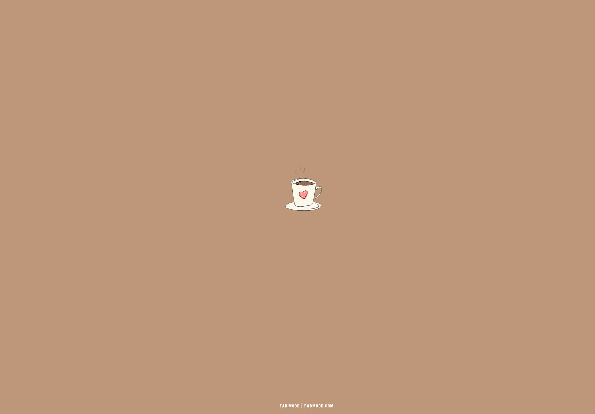 1970x1370 Brown Aesthetic Wallpaper for Laptop, Cup of Coffee Brown Background, Desktop