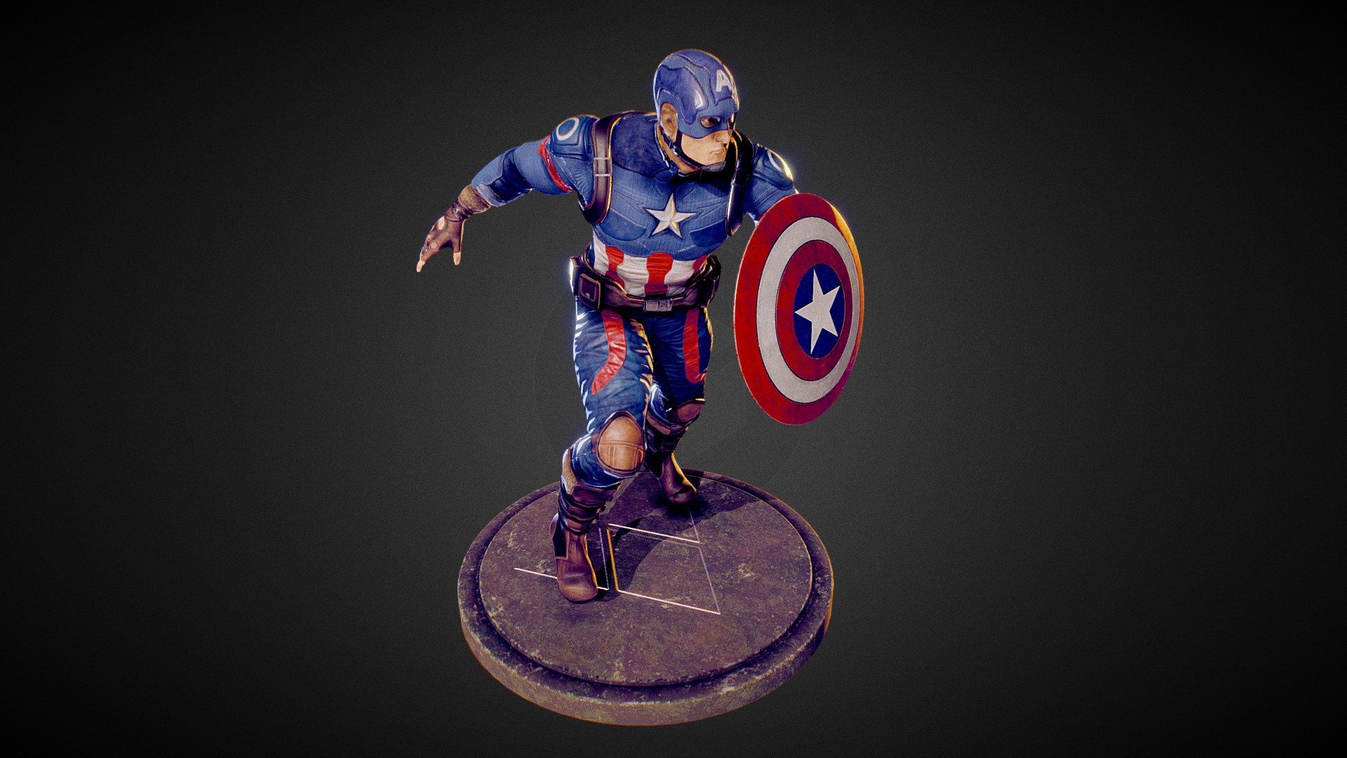 1920x1080 Captain America Royalty Free 3D model by FabioNuzzo90 [5a6996c], Desktop