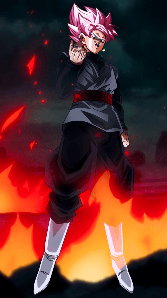 670x1200 Goku Black Aesthetic Wallpaper, Phone