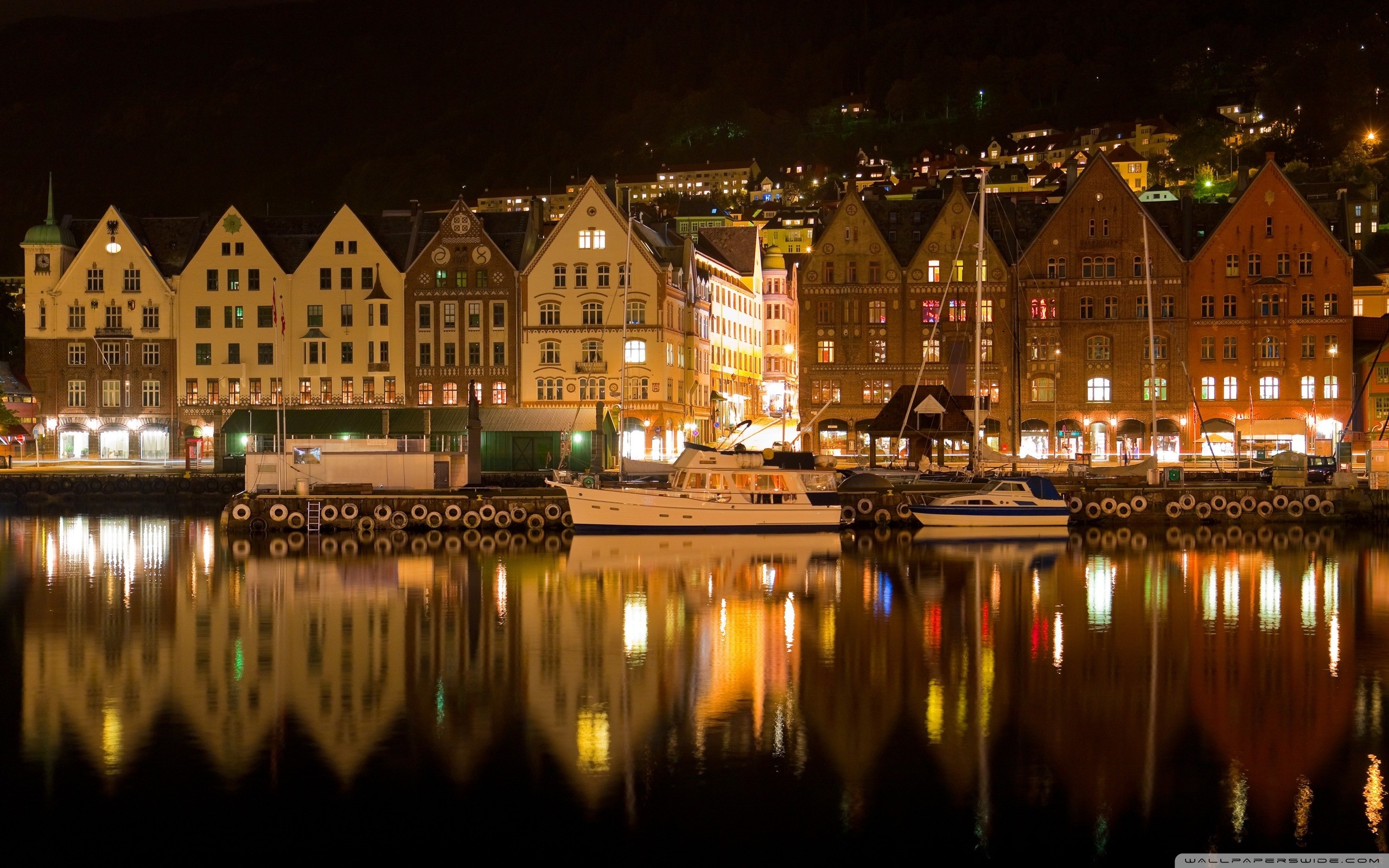 2560x1600 Bergen Norway Night ❤ 4K HD Desktop Wallpaper for 4K Ultra HD TV, Desktop