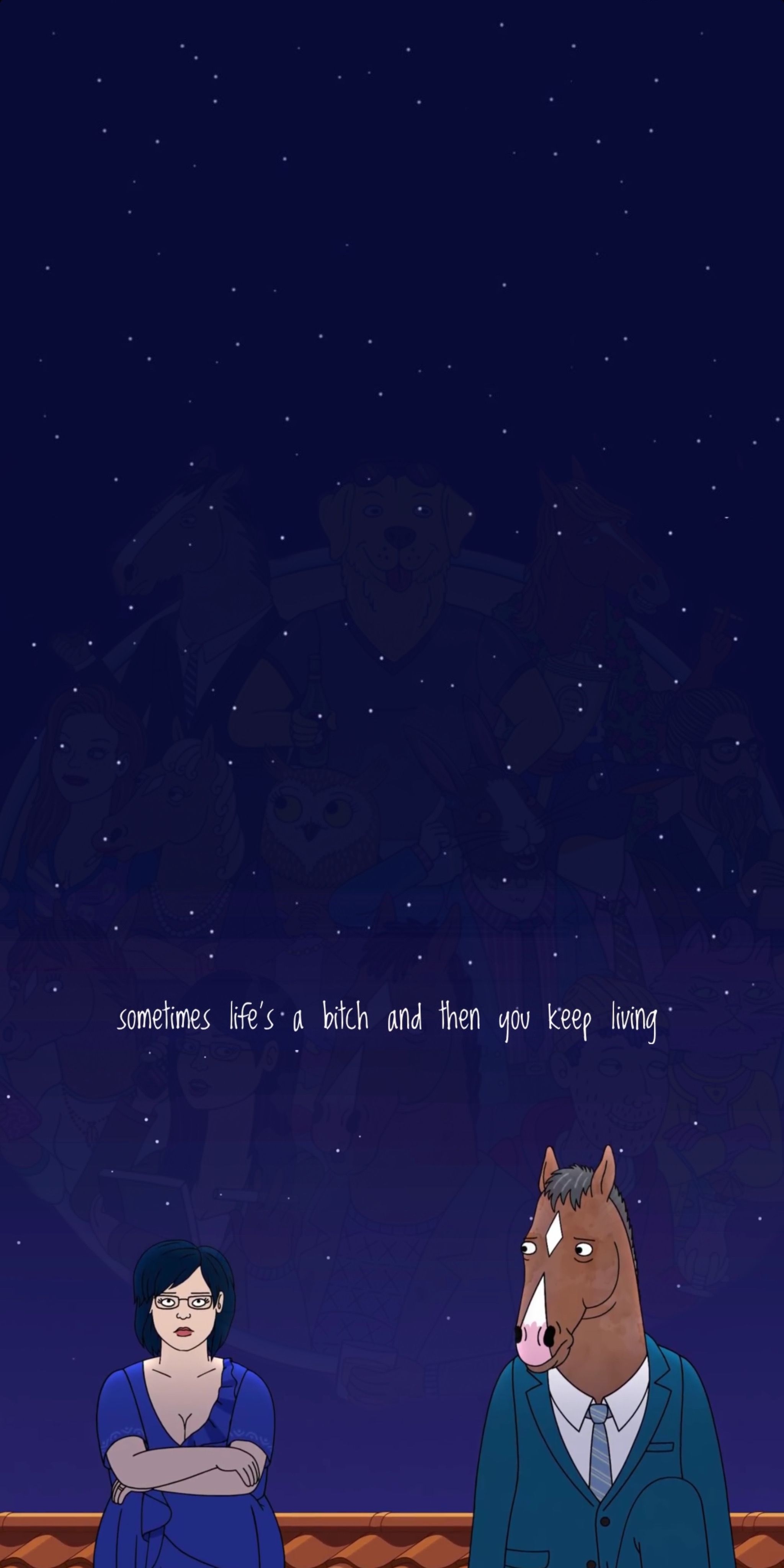 2050x4100 Bojack Horseman Wallpaper, Phone