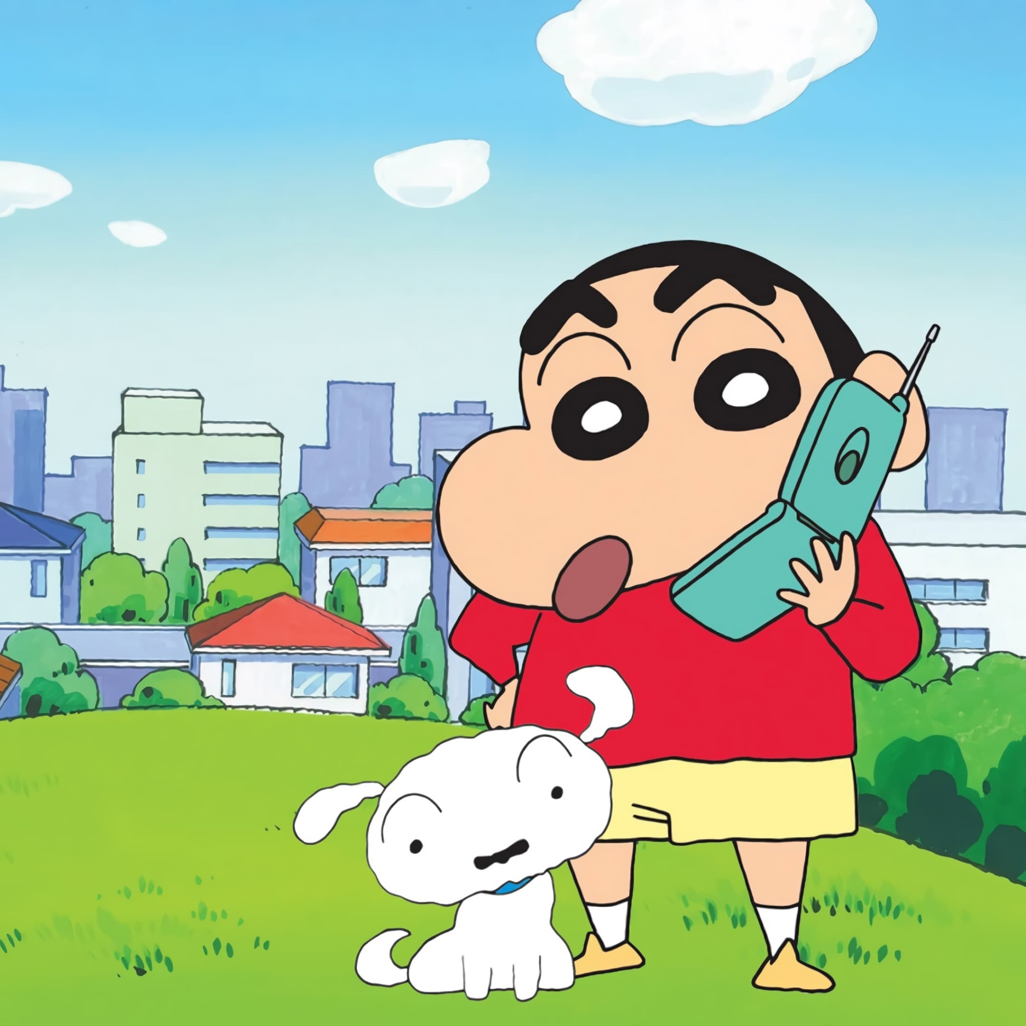 2050x2050 Shinchan Nohara Wallpaper 4K, Shiro, TV, Phone