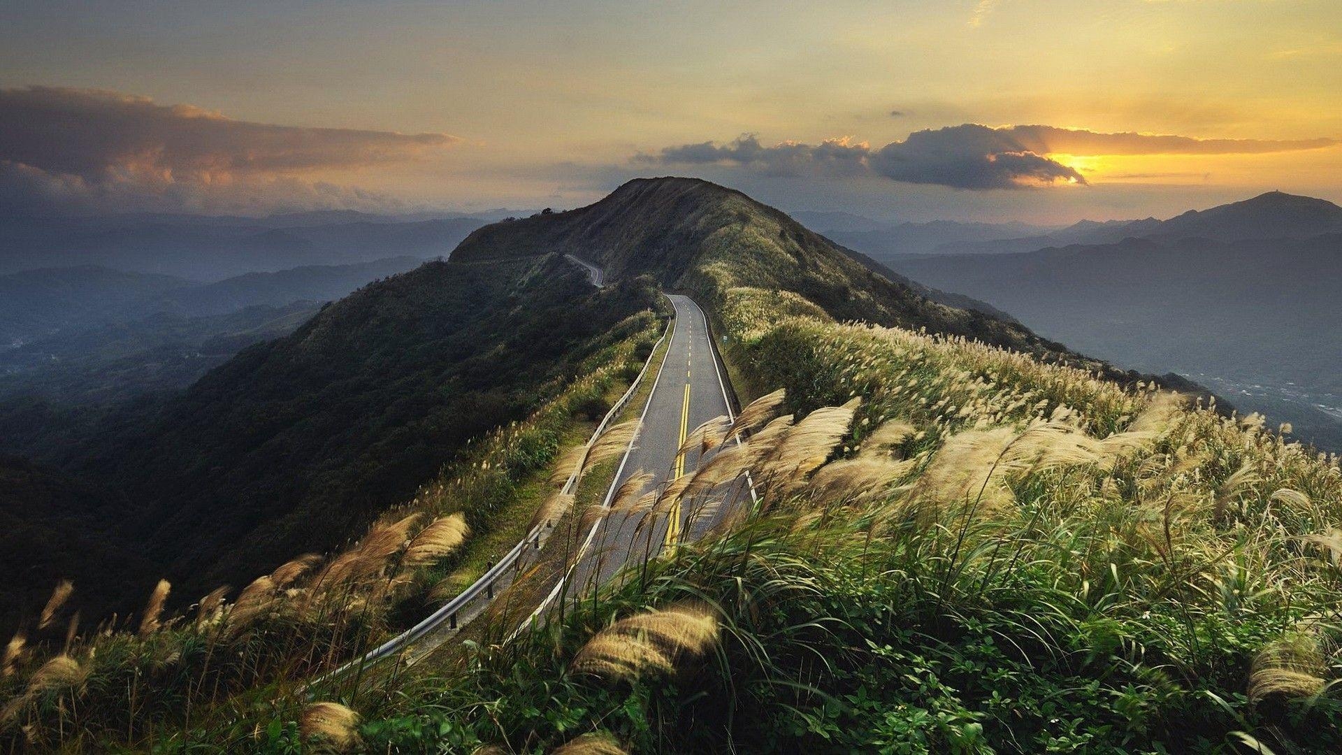 1920x1080 Mountain Road Wallpaper, Desktop