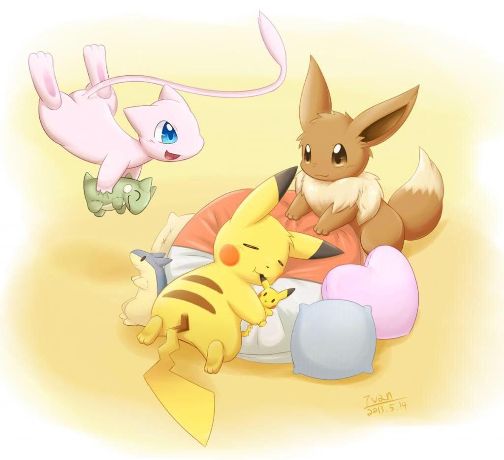 1030x940 Mythical Pokemon (Mew Celebi etc.) image Mew Eevee and Pikachu, Desktop