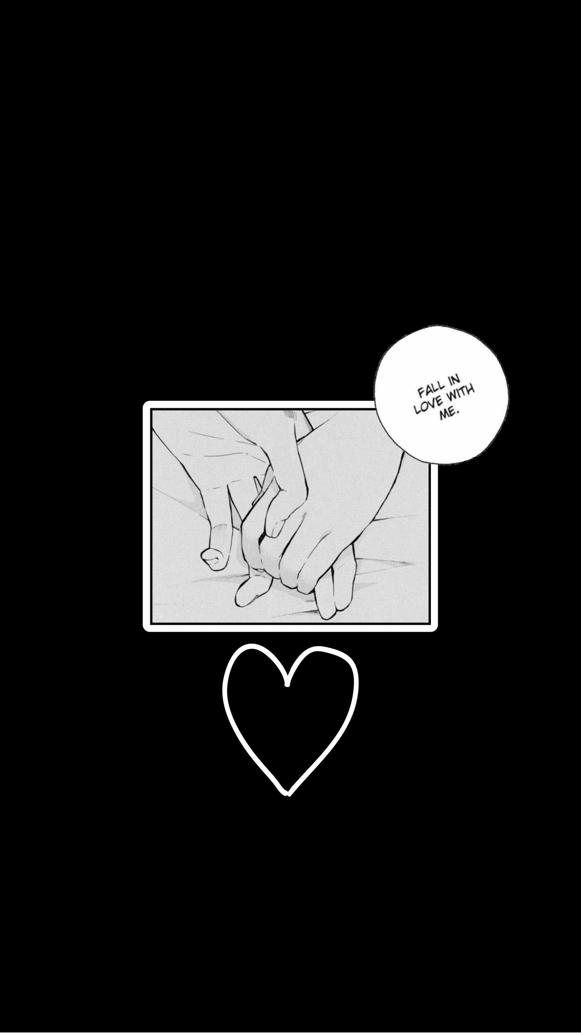 1950x3470 Manga love. Black and white wallpaper iphone, Anime wallpaper iphone, Cute anime wallpaper, Phone