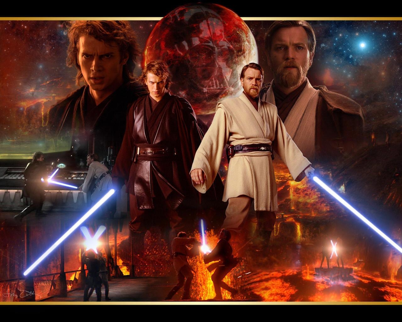 1280x1030 Obi Wan And Anakin Wan Kenobi And Anakin Skywalker, Desktop