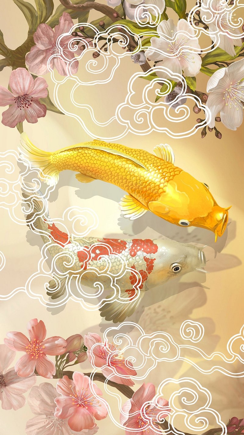 800x1430 Koi carp fish iPhone wallpaper, Phone