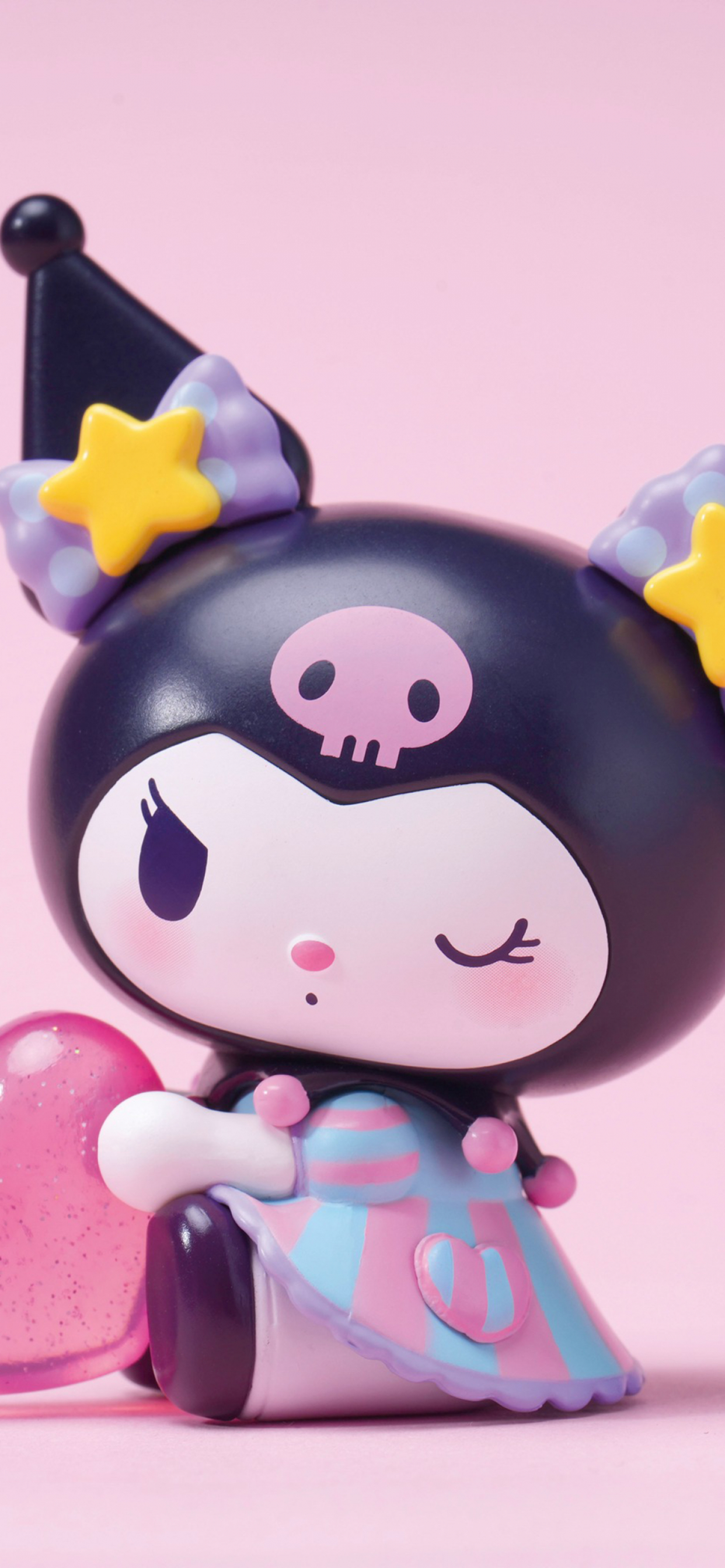 1250x2690 Kuromi Wallpaper 4K, Pink Heart, Candy, Pink aesthetic, Phone