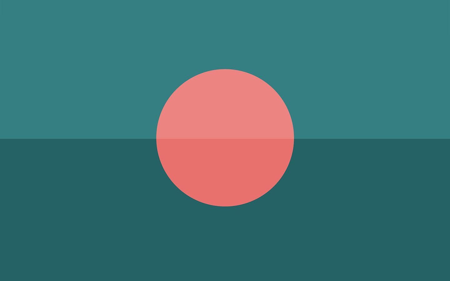 1440x900 Minimal Tycho Art Green Sun Red Illustration Wallpaper, Desktop