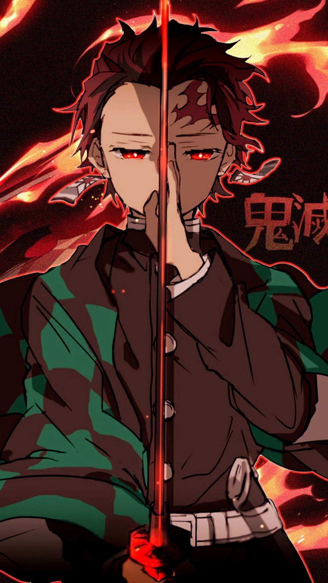 1080x1920 Tanjiro as a Demon King in the Maga, Phone