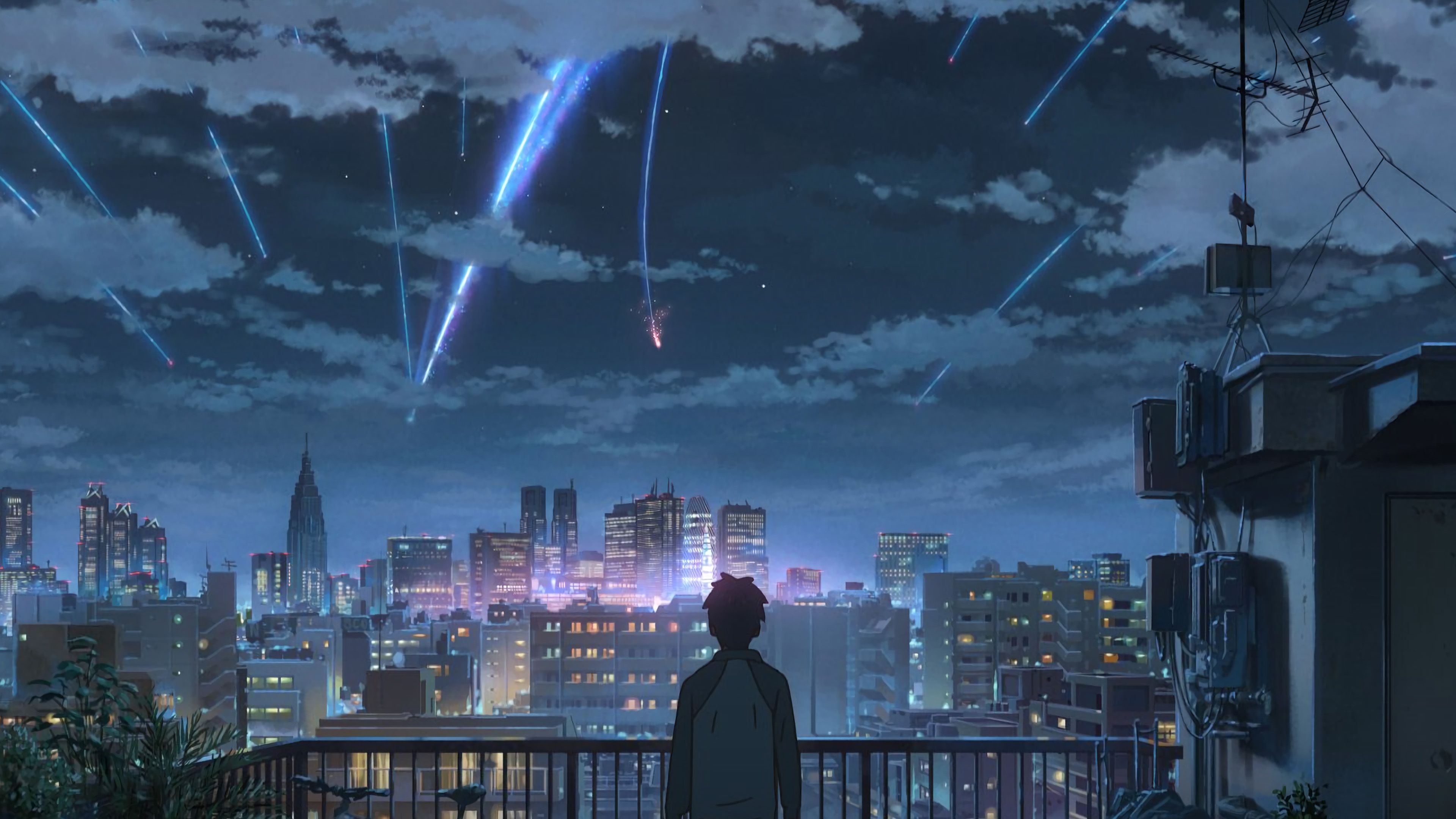 3840x2160 Yourname Night Anime Sky Illustration Art Wallpaper, Desktop