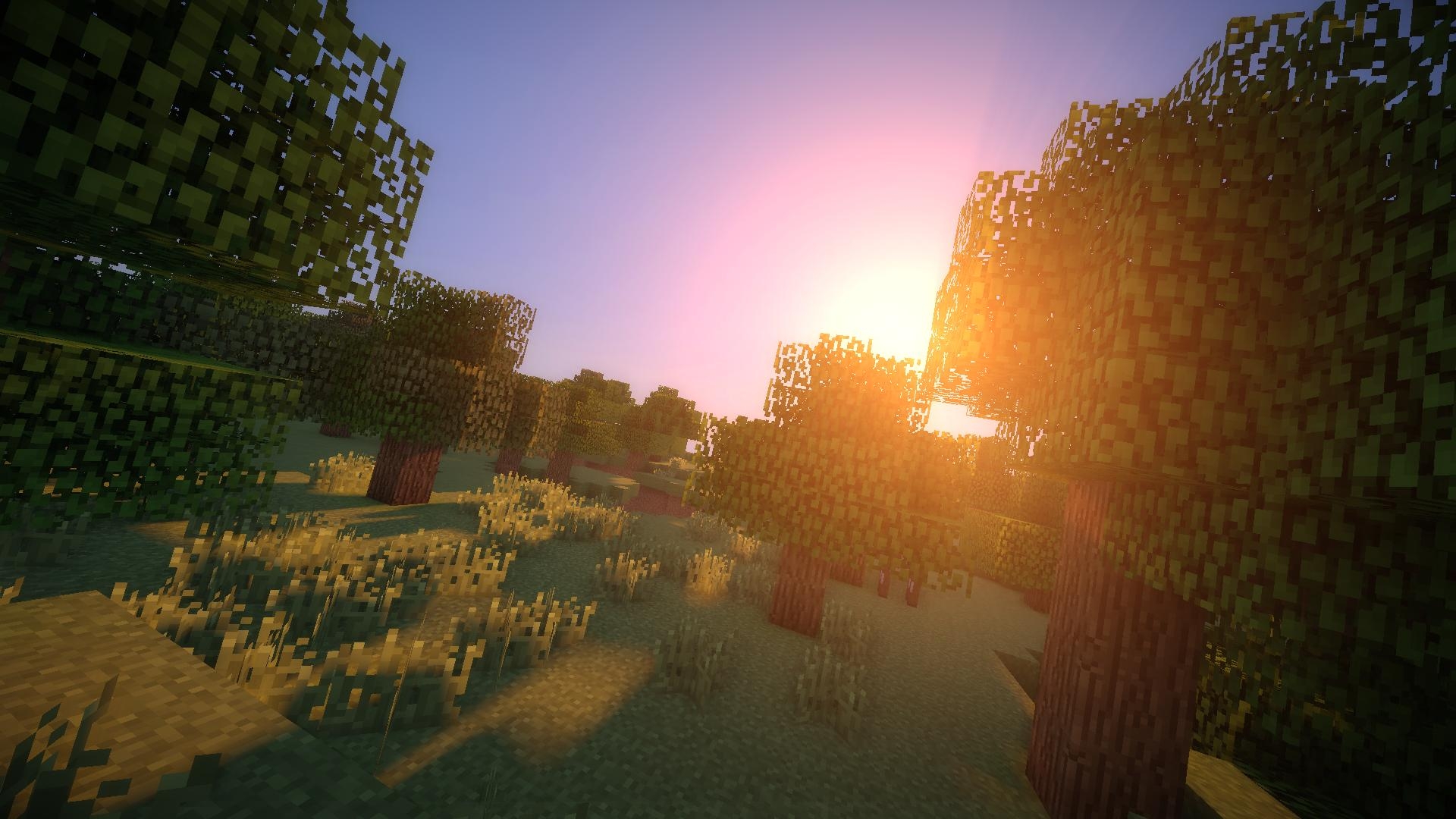 1920x1080 Minecraft shaders background, Desktop