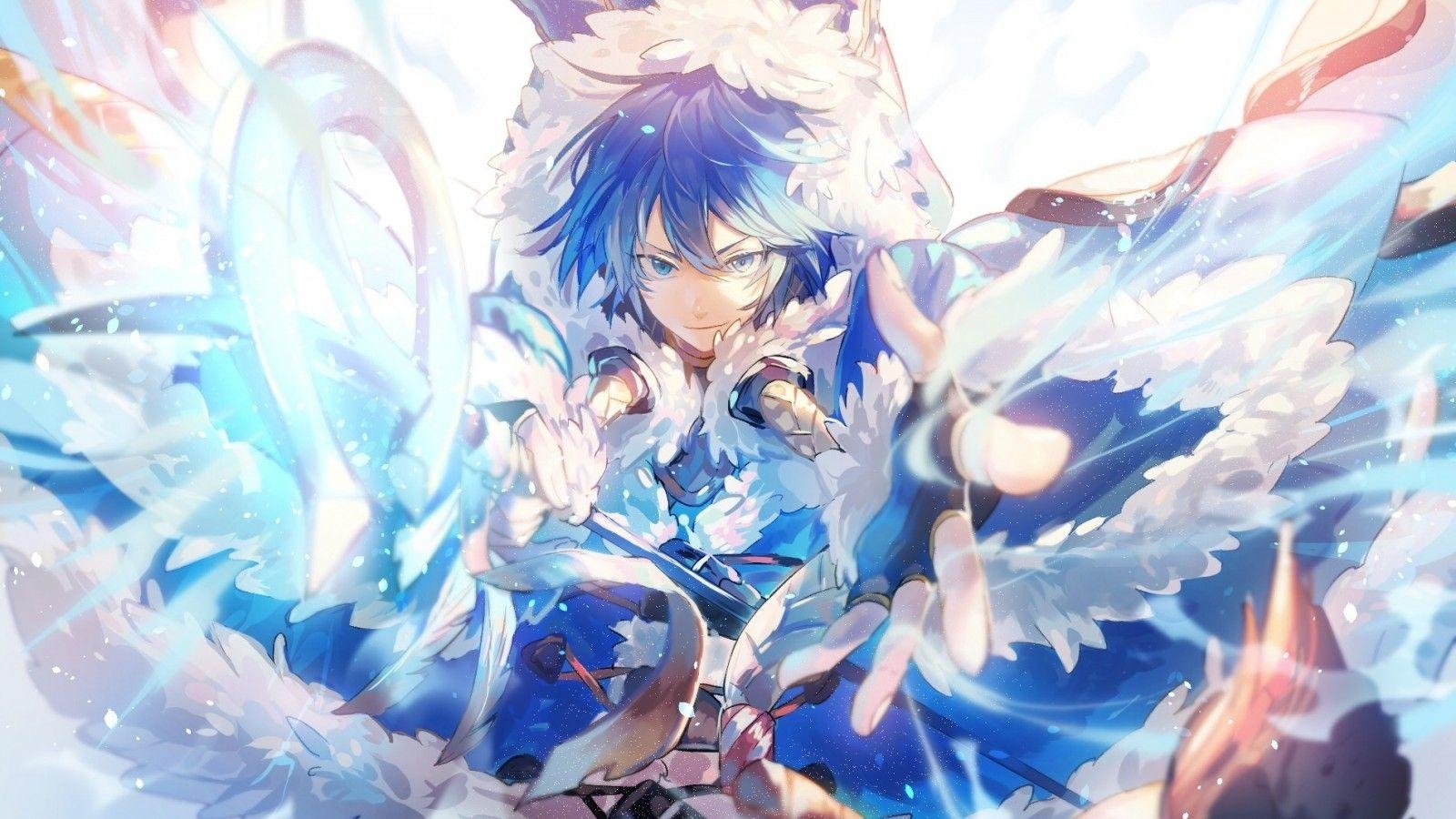 1600x900 Blue Anime Wallpaper Group , HD Wallpaper. Blue anime, Cute anime boy, Anime, Desktop