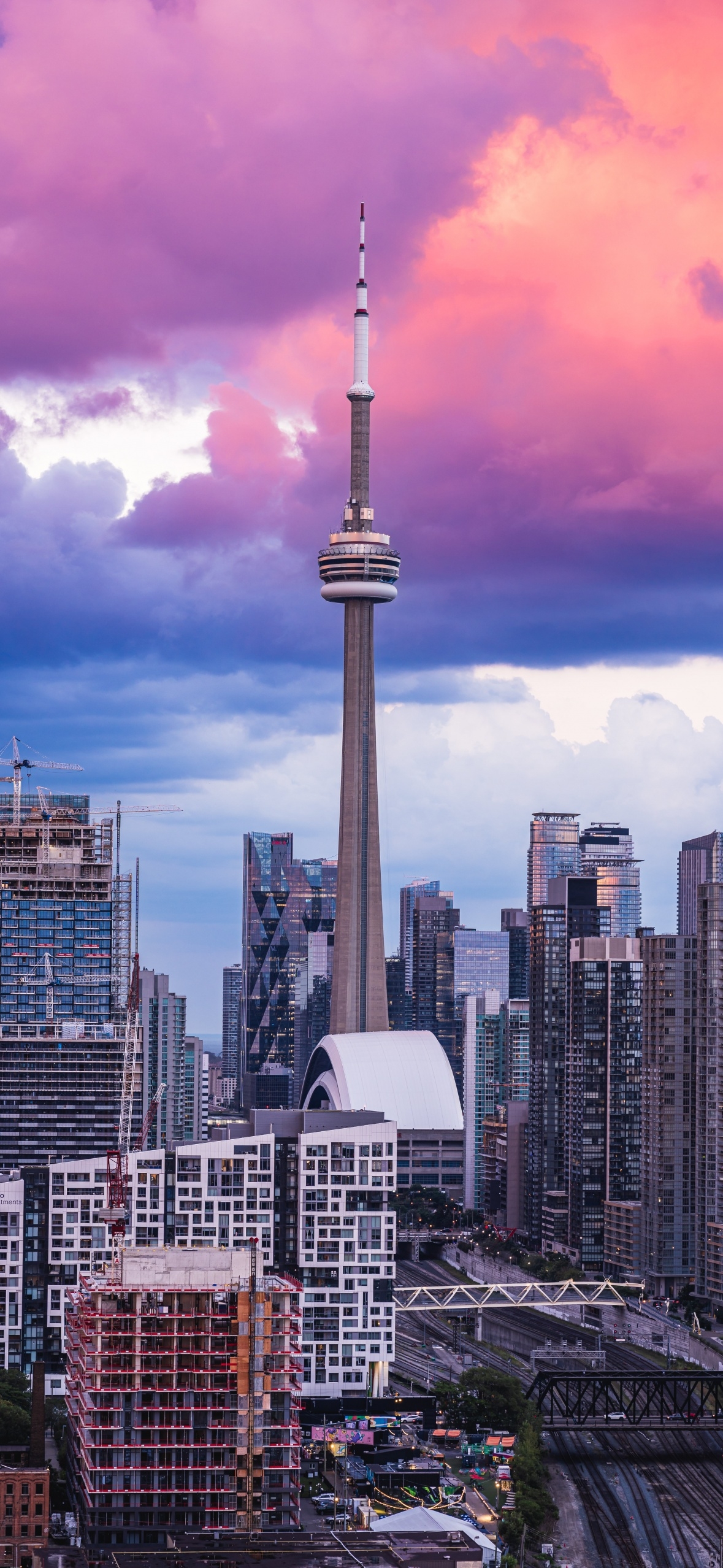 1180x2560 CN Tower Wallpaper 4K, Tourist, Phone