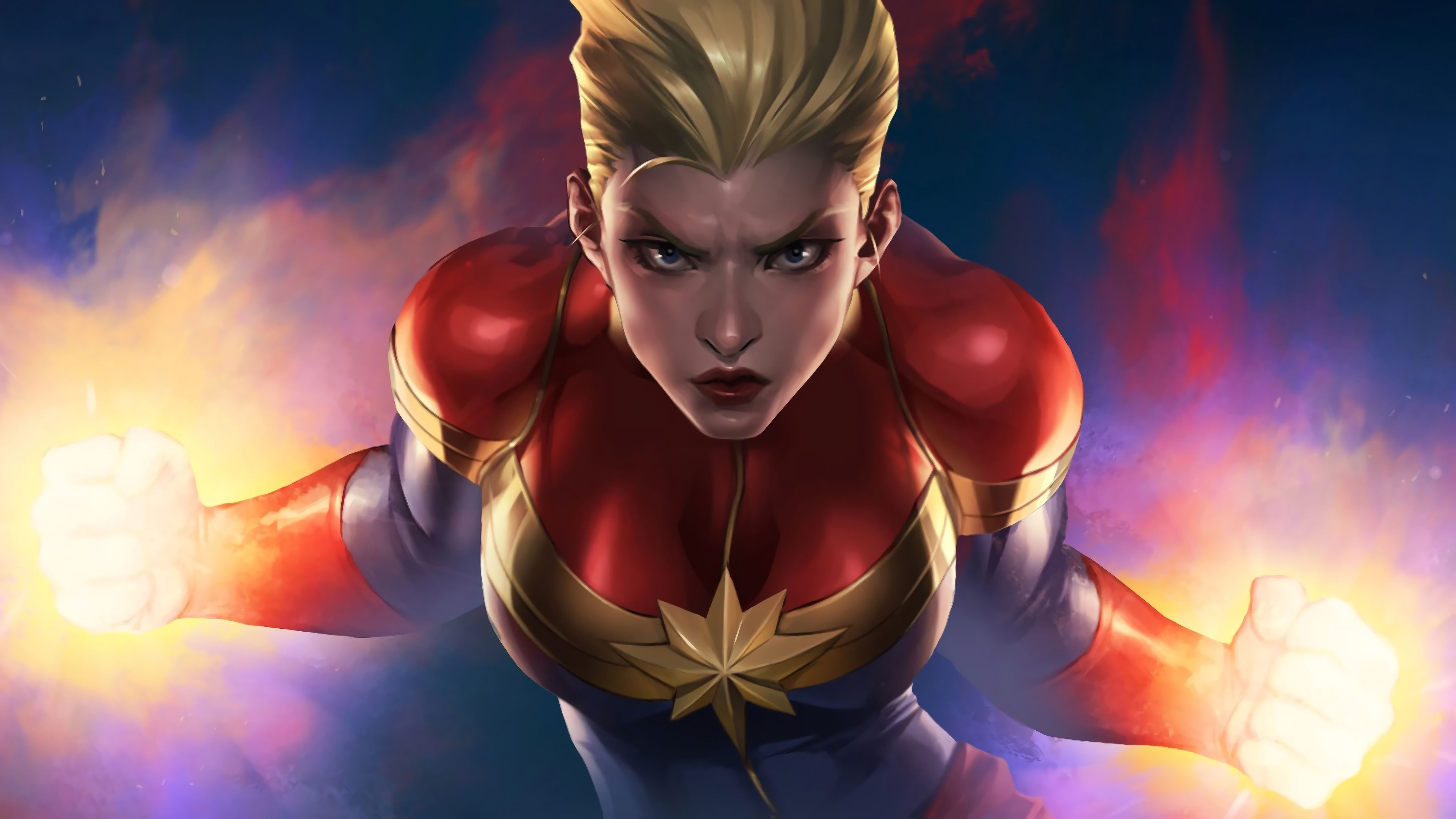 3840x2160 Artwork Of Captain Marvel 4k Superheroes Wallpaper, Hd Wallpaper, Digital Art Wallpaper, Captain Marvel. Marvel Animation, Captain Marvel, Captain Marvel News, Desktop