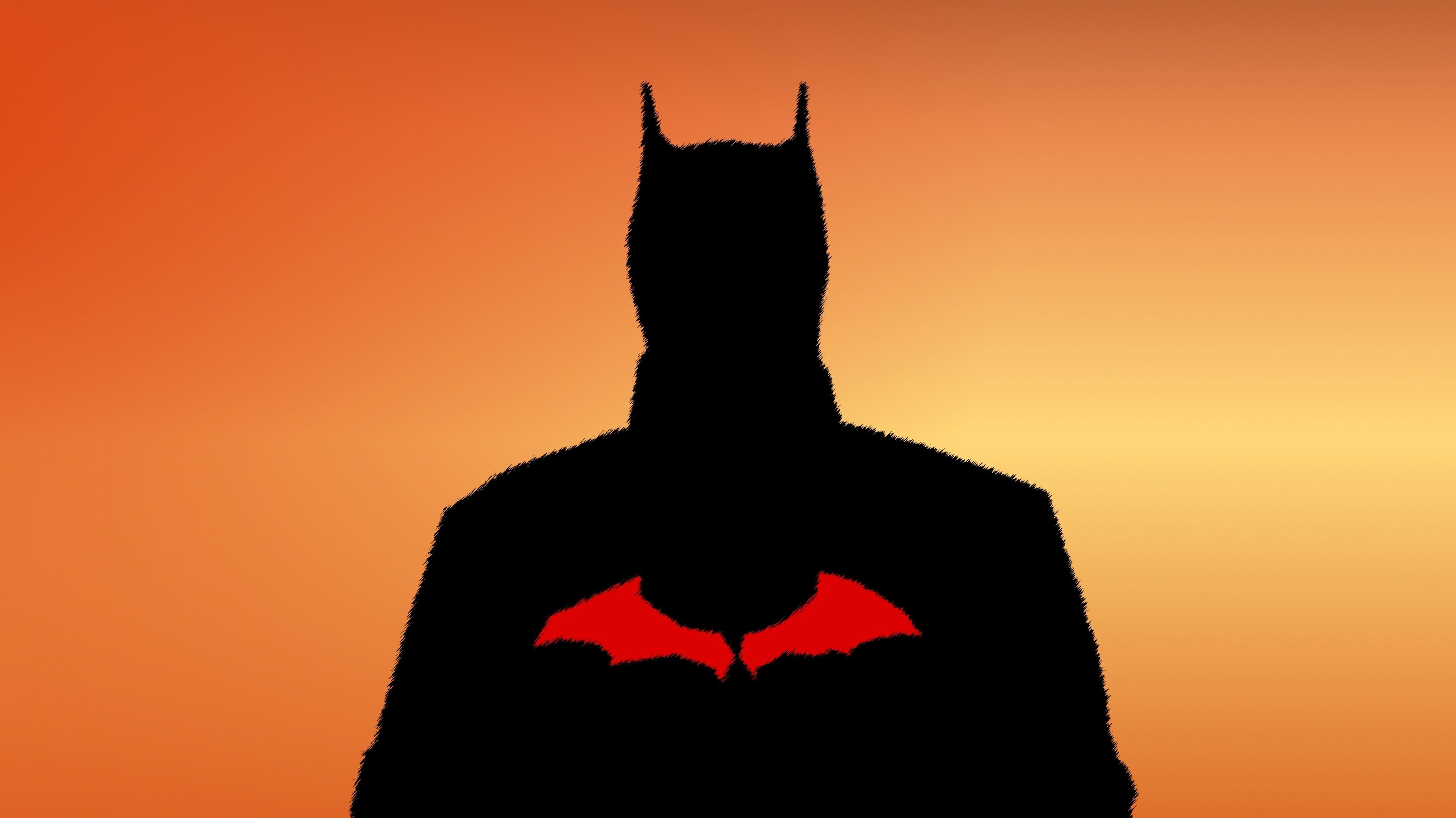 3840x2160 Batman Wallpaper 4K, Sunset Orange, DC Superheroes, Desktop