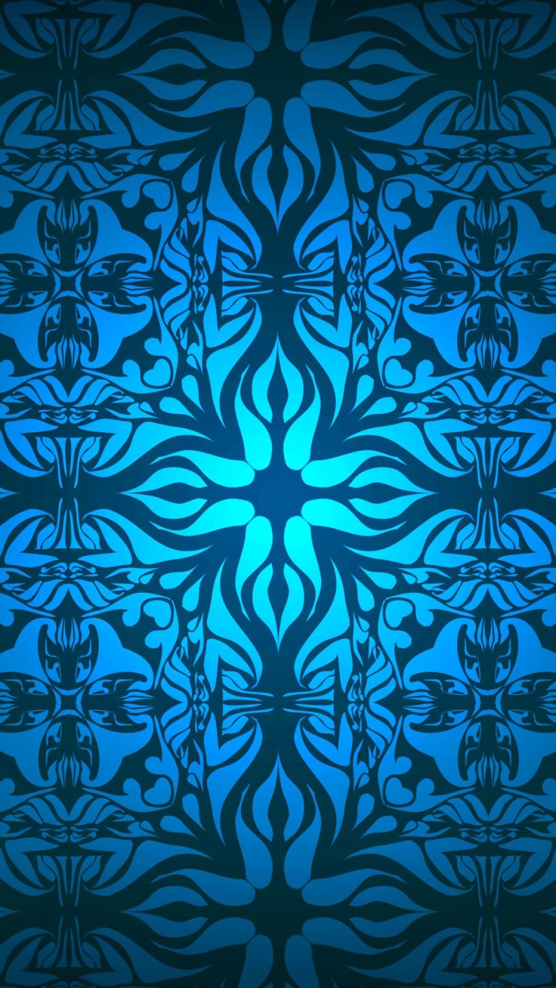 1080x1920 Light blue shapes turkey artwork antique ceramic background, Phone