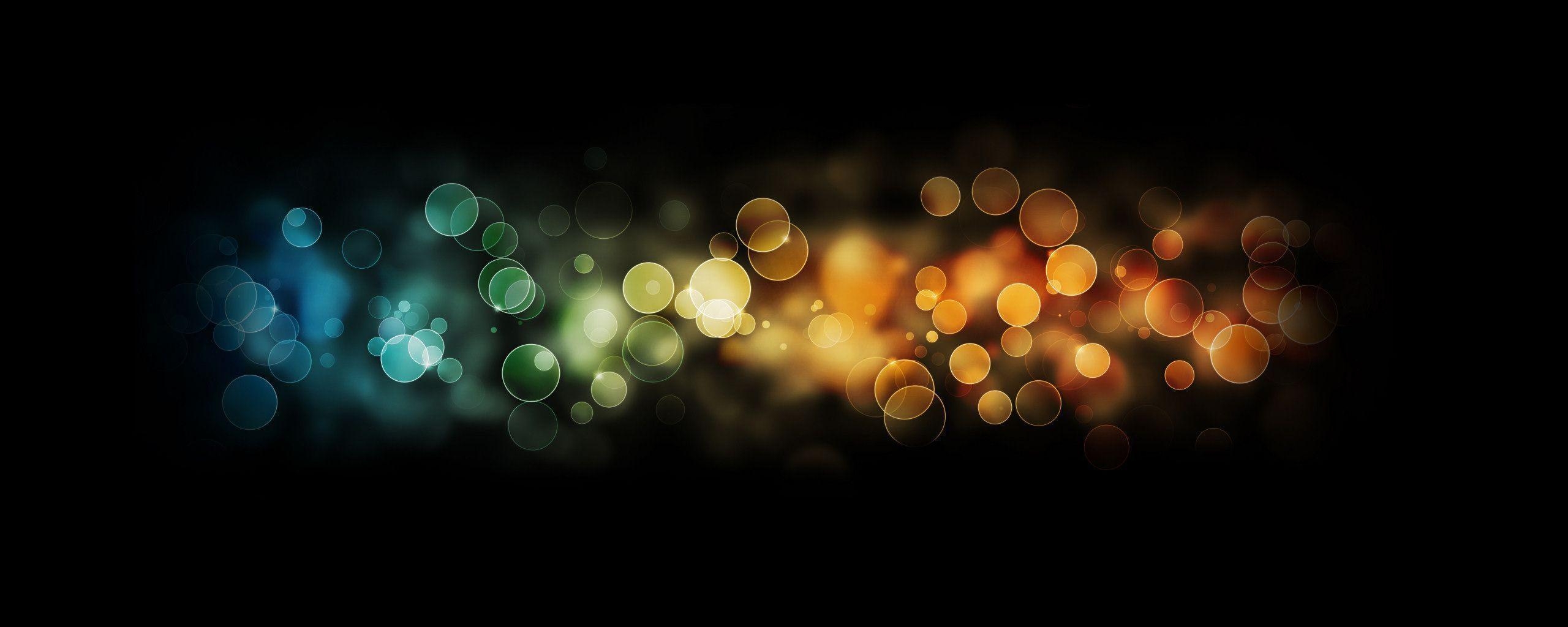 2560x1030 Abstract Christmas Lights Screen Wallpaper, Dual Monitor, Dual Screen