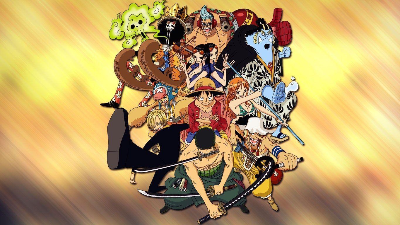 1370x770 One Piece, Monkey D Luffy, Roronoa Zoro, Sanji, Nico Robin, Usopp, Desktop