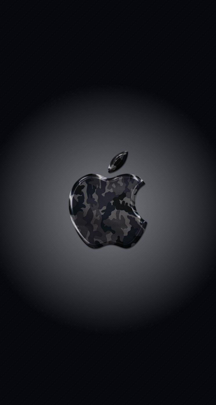 750x1400 Ios Black Apple logo Wallpaper Download, Phone