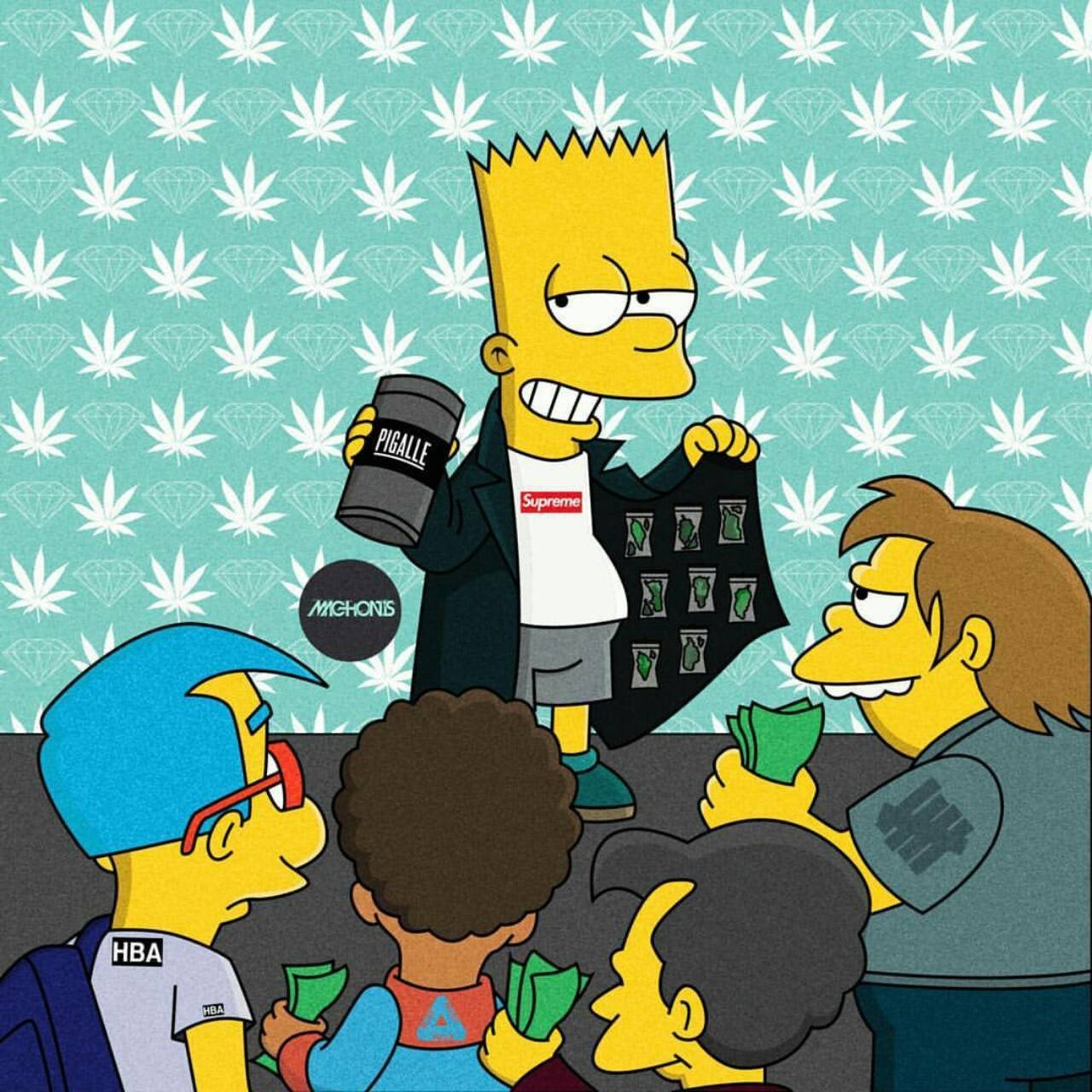 1280x1280 Bart Simpson Wallpaper, Phone