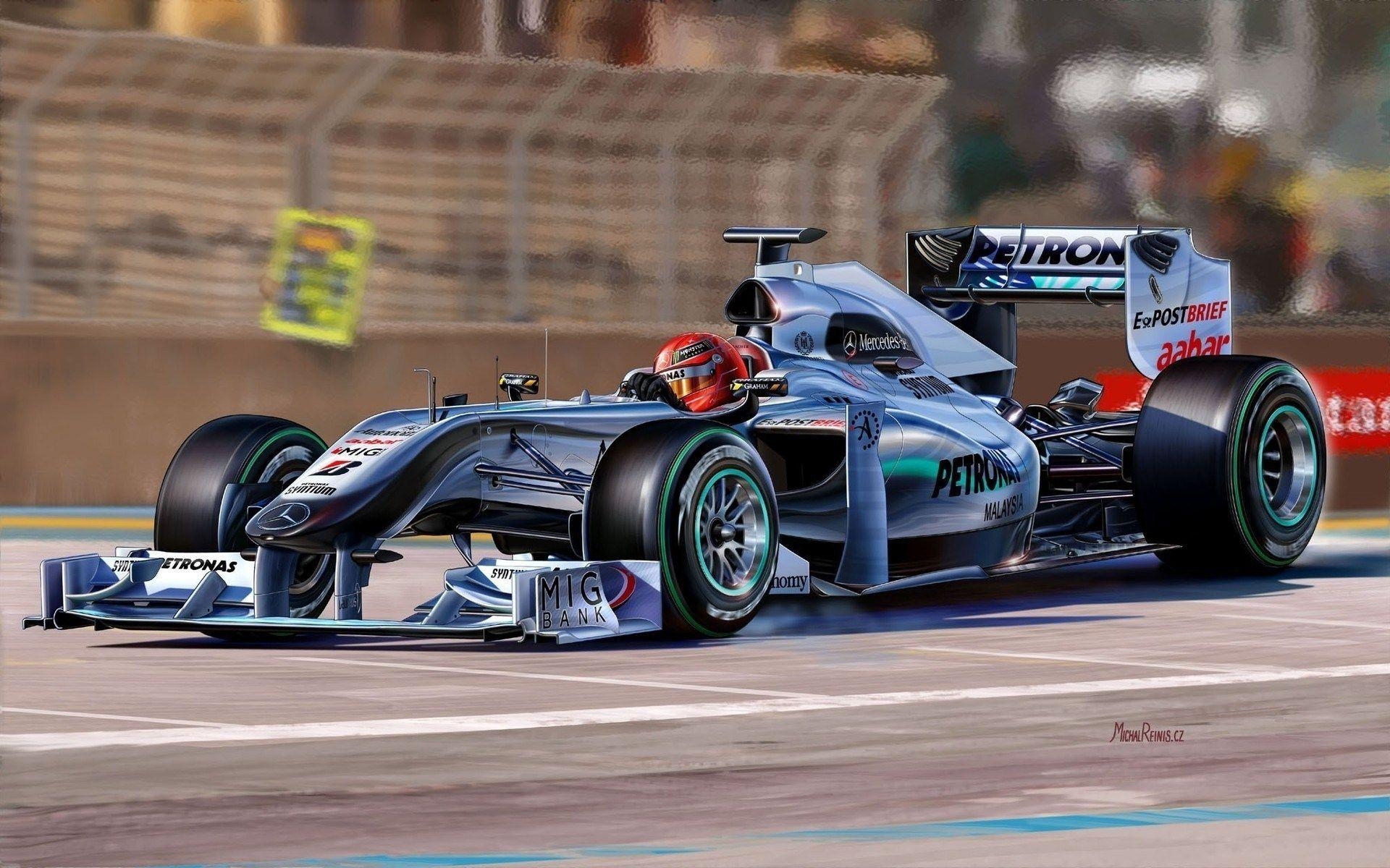 1920x1200 Mercedes AMG Petronas Formula 1 Michael Schumacher Track, Desktop