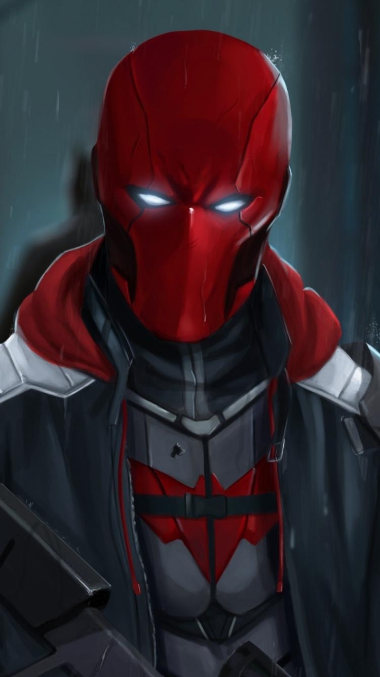 750x1340 Download  wallpaper red hood, batman, artwork, Phone