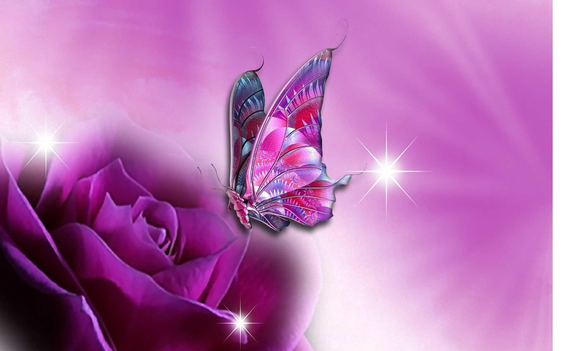 1920x1200 Pink and Purple Butterfly Wallpaper, Desktop