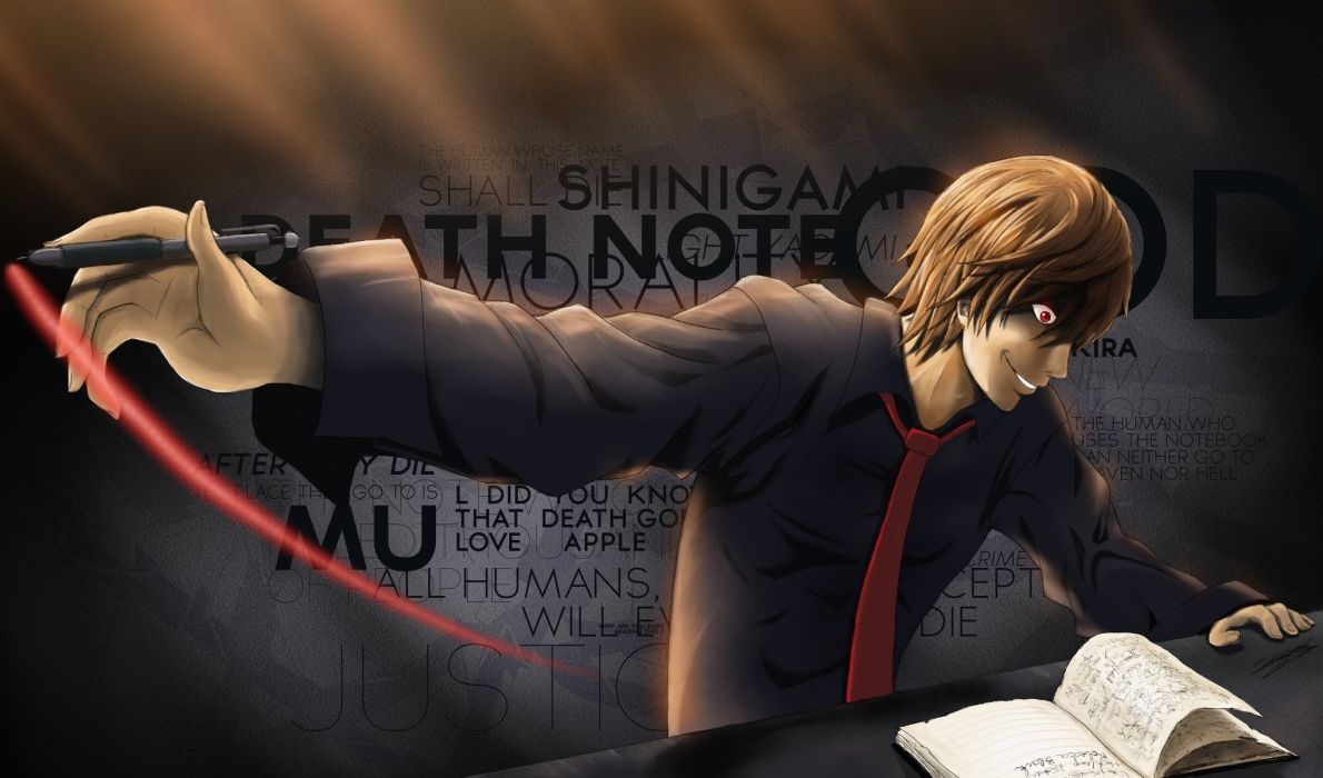 1190x700 Light Yagami Death Note Wallpaper Free Light Yagami Death Note Background, Desktop