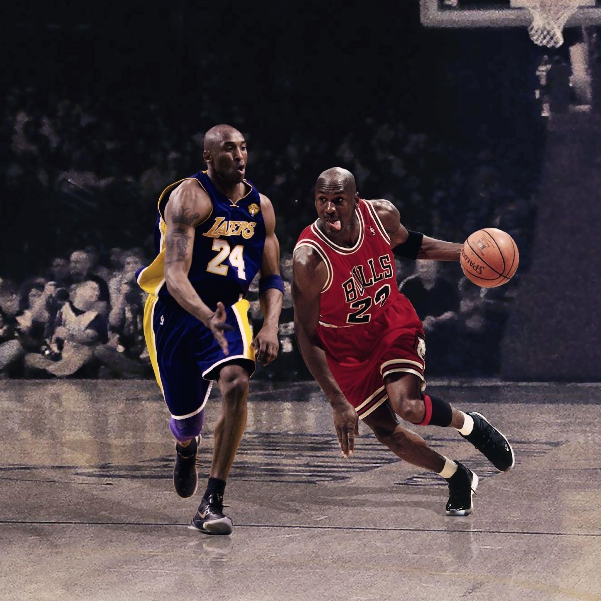 2050x2050 Kobe Vs Jordan Wallpaper 1920x1080, Phone