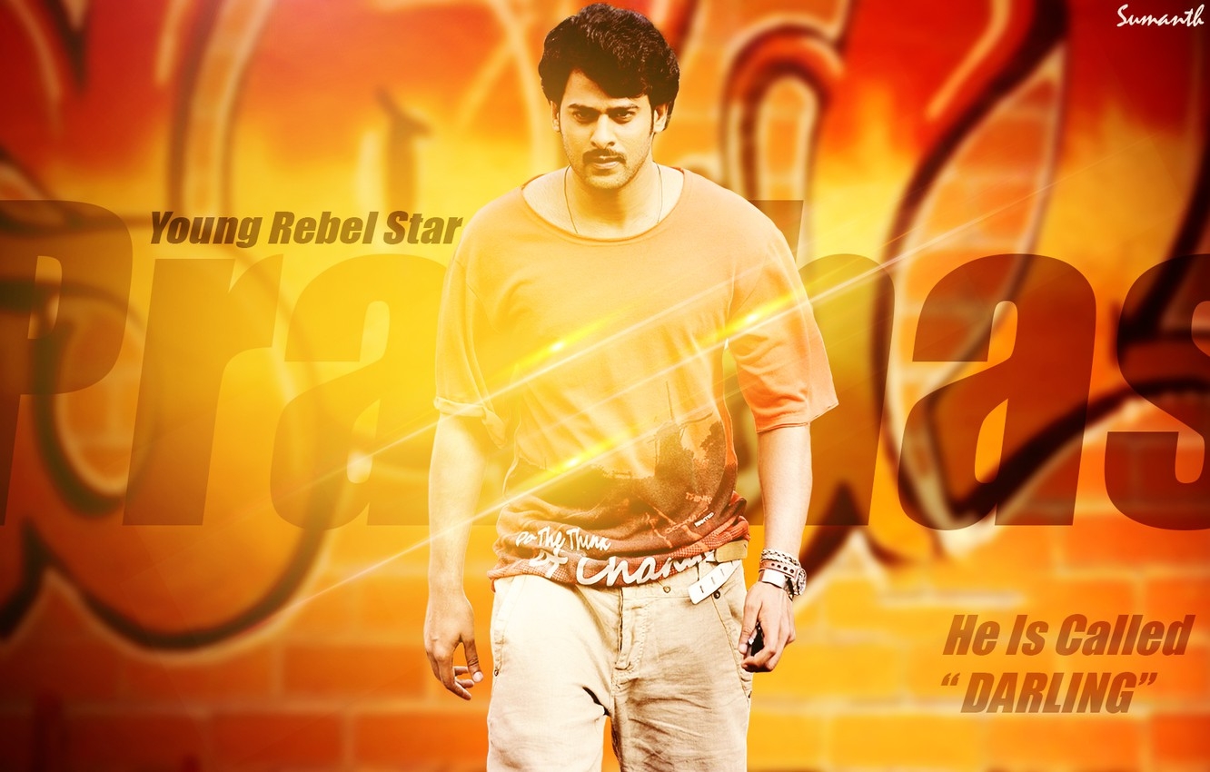 1340x850 Wallpaper abstract, graffiti, actor, films, abstraction, movies, rebel, darling, prabhas image for desktop, section мужчины, Desktop