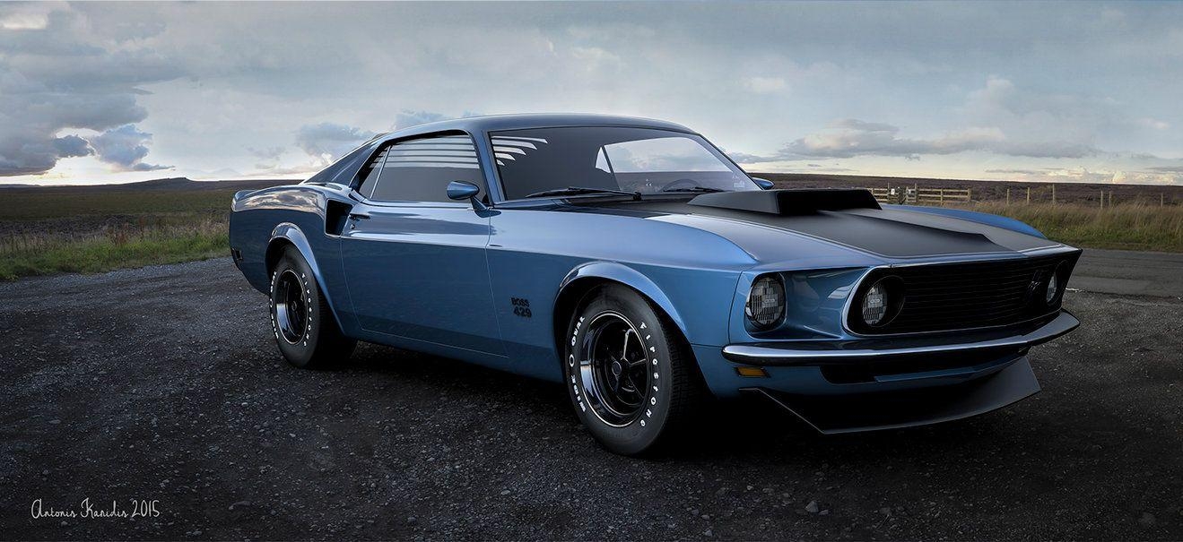 1320x610 Ford Mustang boss 429, Dual Screen