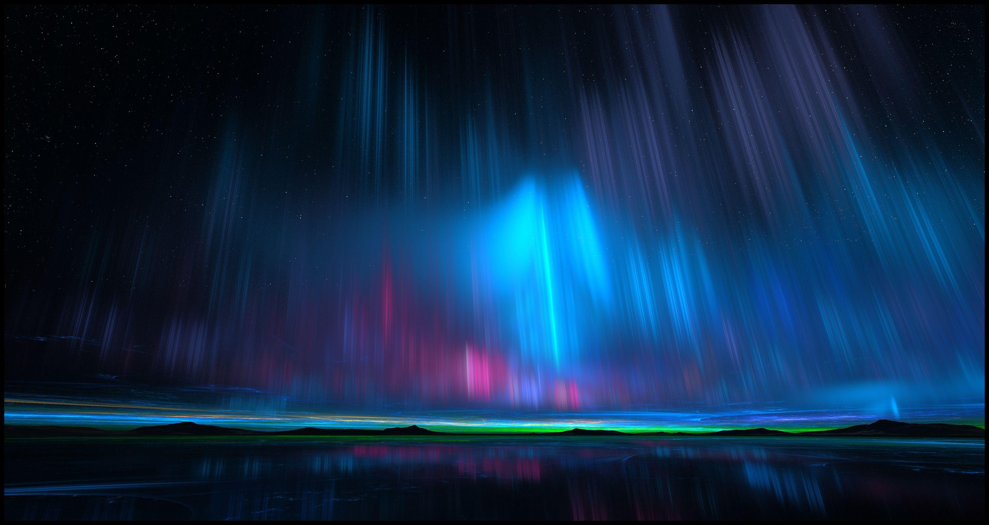 3230x1720 Wallpaper Northern lights, HD, Creative Graphics, Desktop