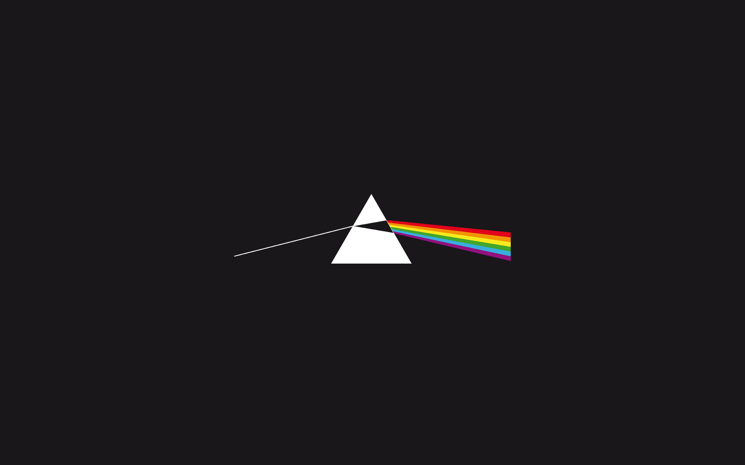 2560x1600 White triangle logo, minimalism, Pink Floyd, rock music, music HD, Desktop